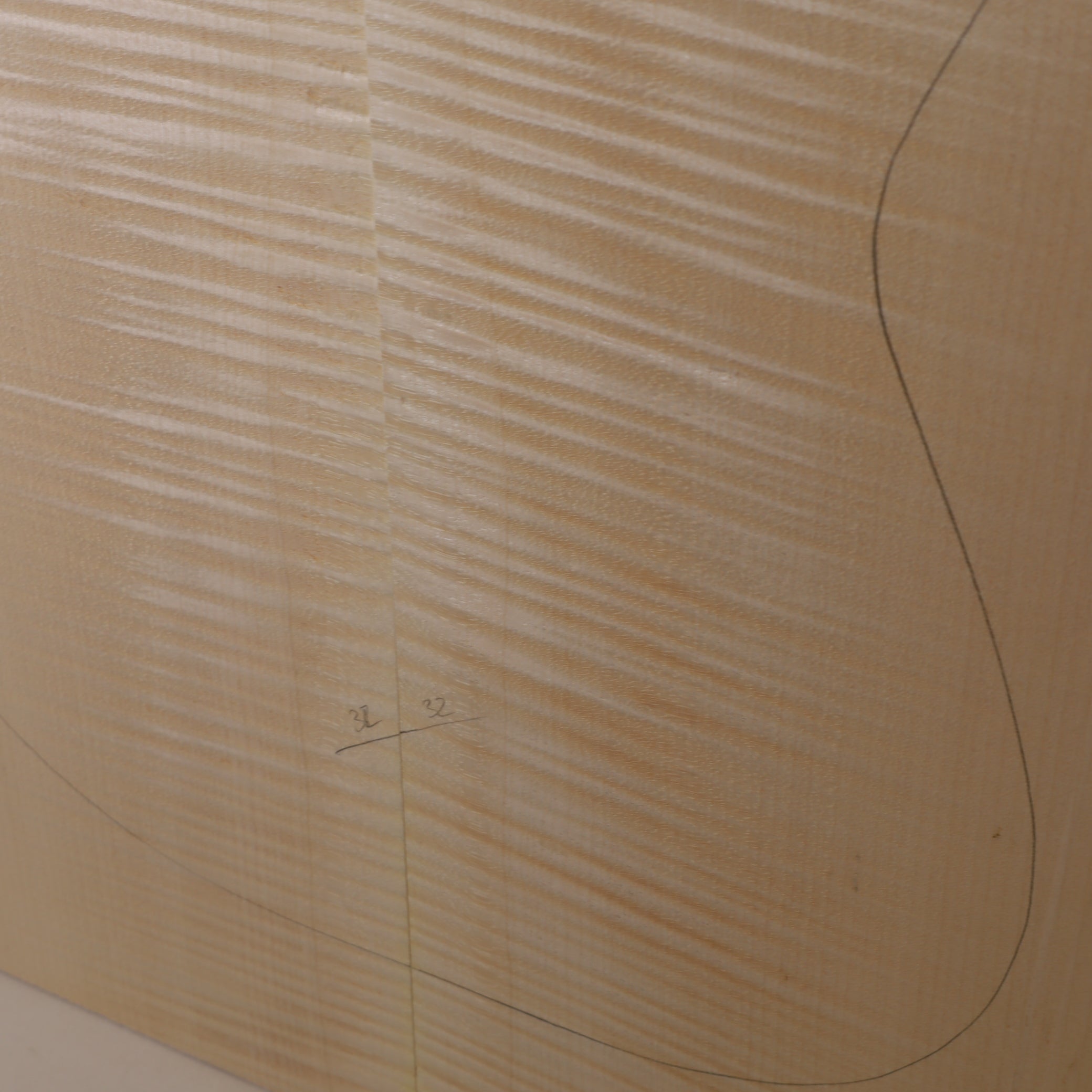 Ahorn Drop Top 2-teilig für E-Gitarre AA (Nr. 1602)