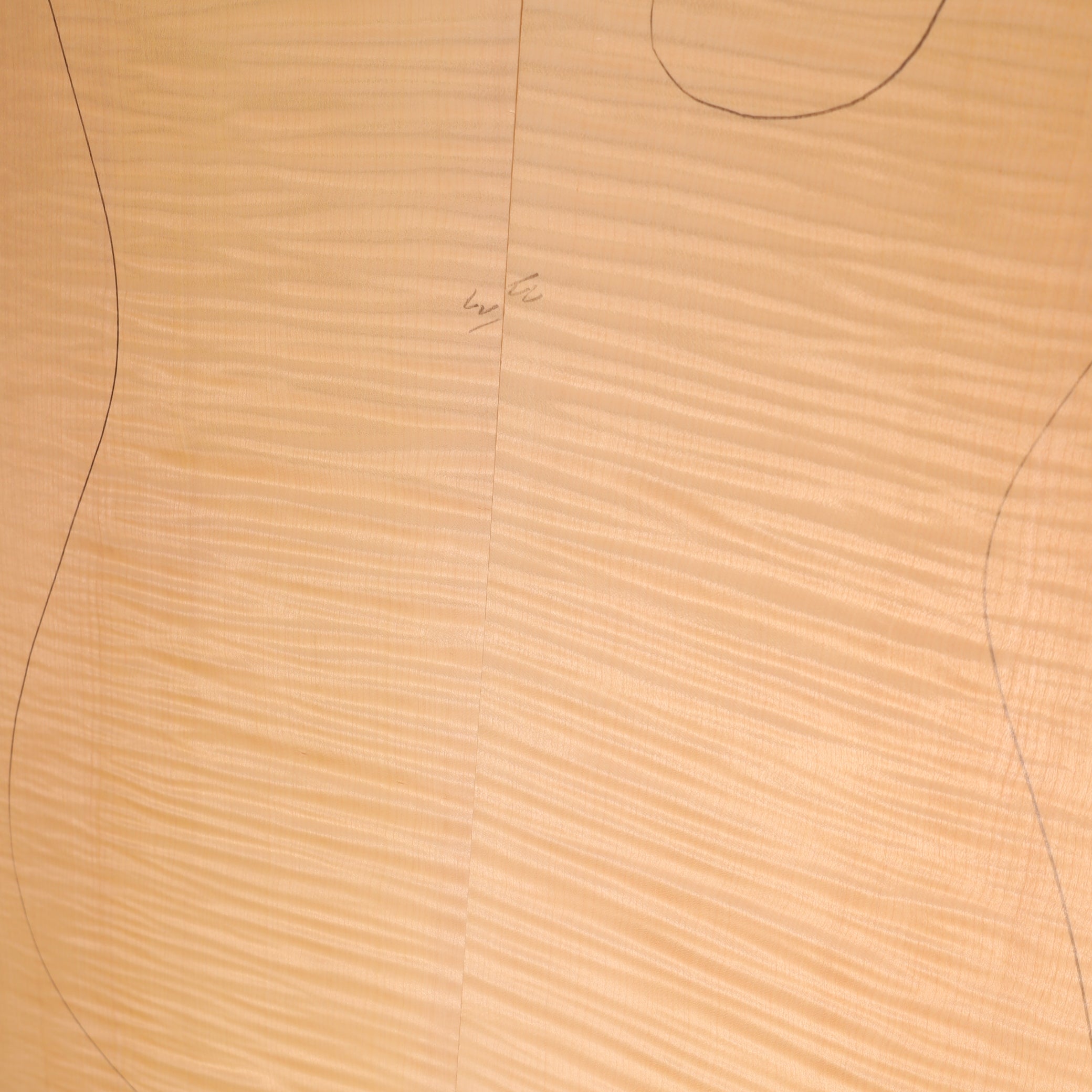 Maple Carved Top 2-piece for Electric Guitar AAA (no. 2187)