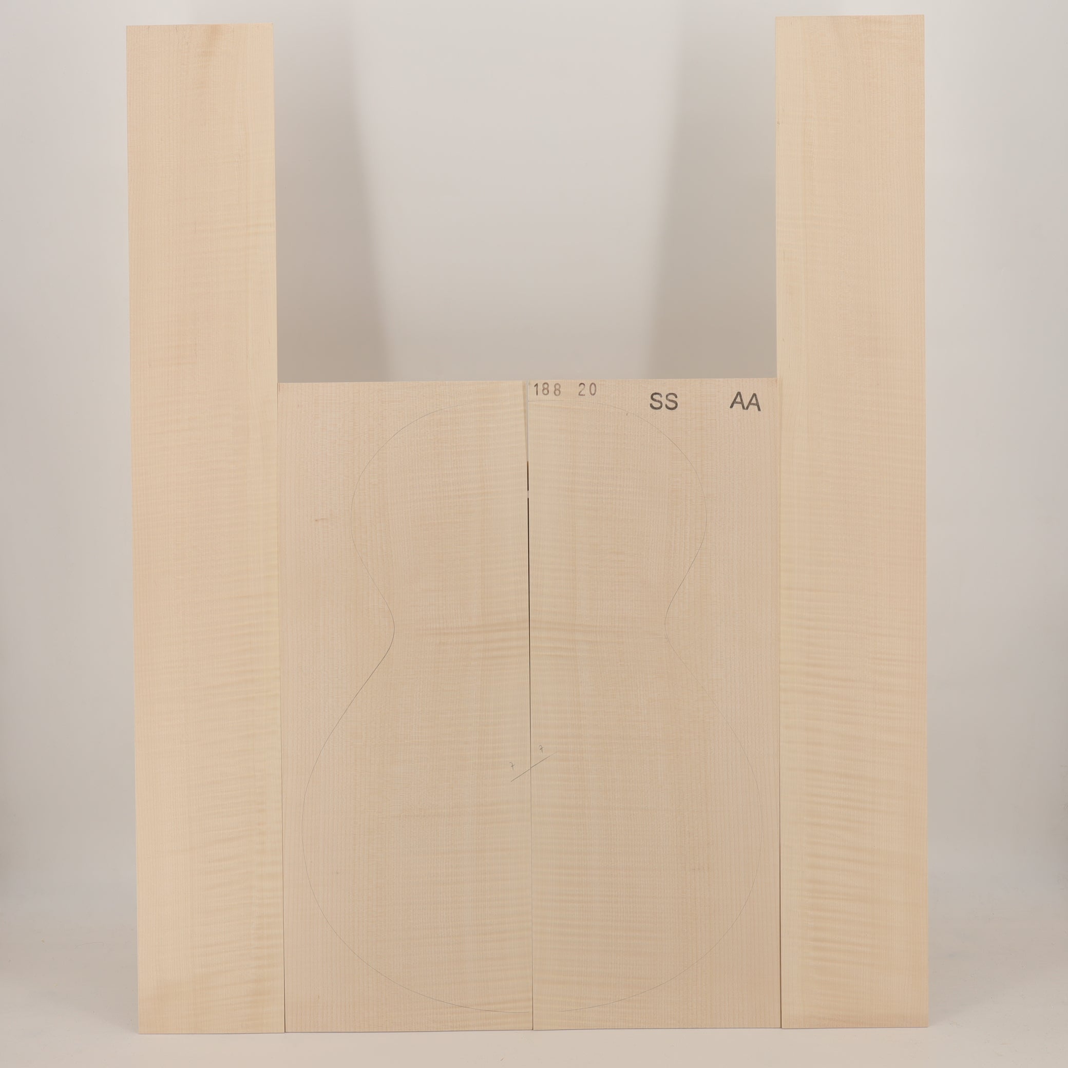 Maple Set (Back/Sides) for Steel String Guitar AA (no. 2402)