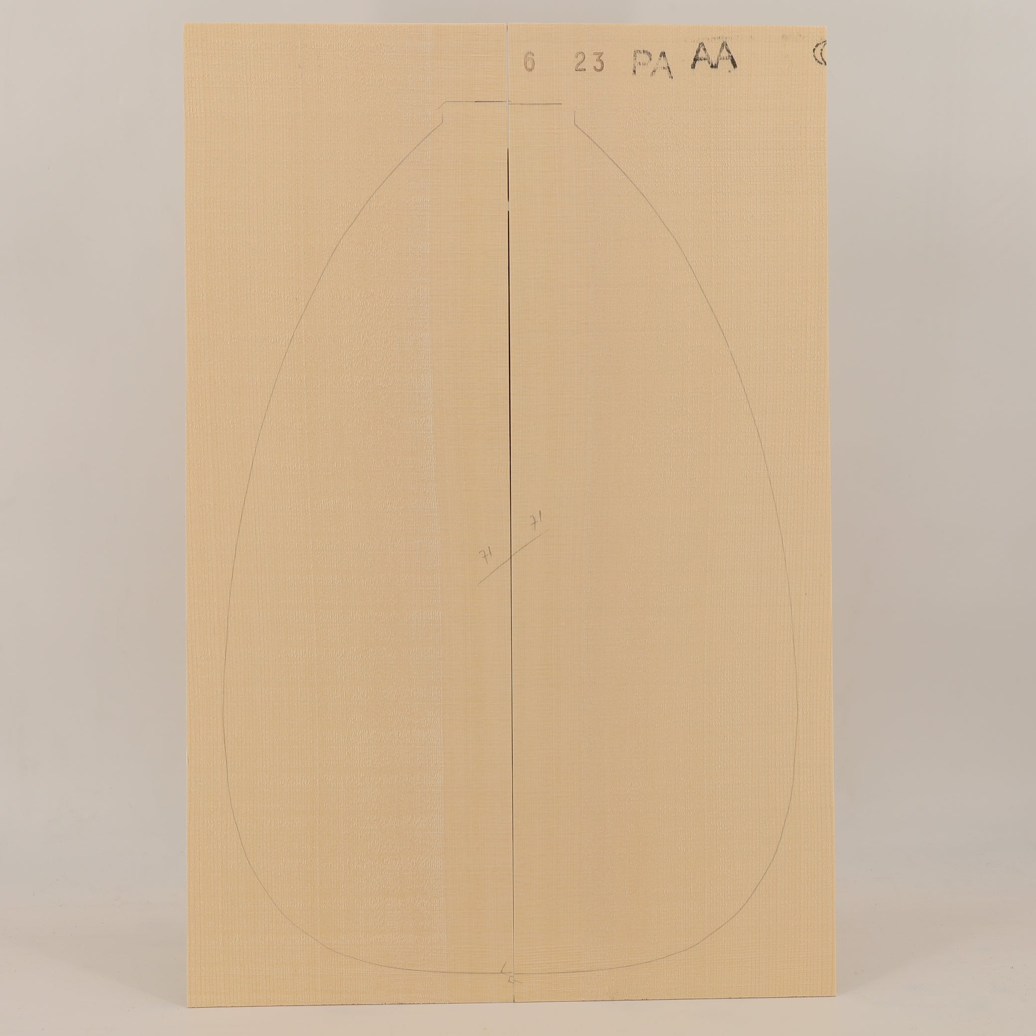 Spruce Top for Lute AA (no. 2469)