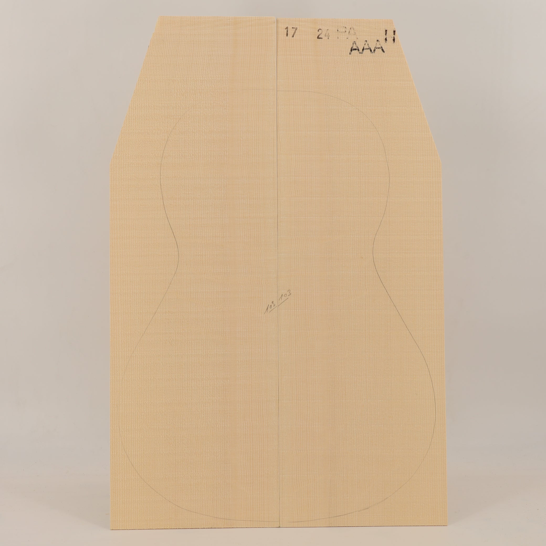 Spruce Top for Parlor Guitar AAA (no. 2484)