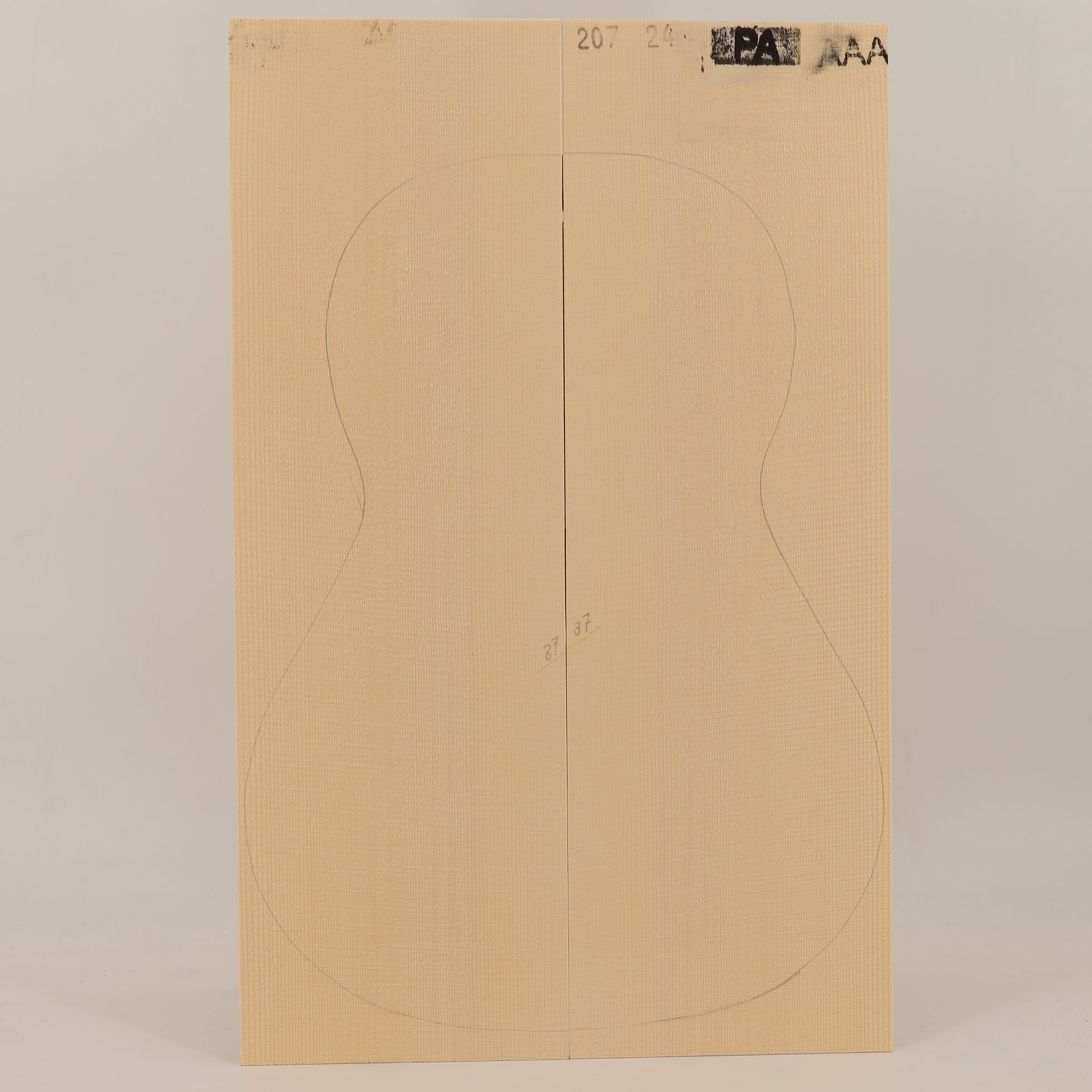 Spruce Top for Parlor Guitar AAA (no. 2487)