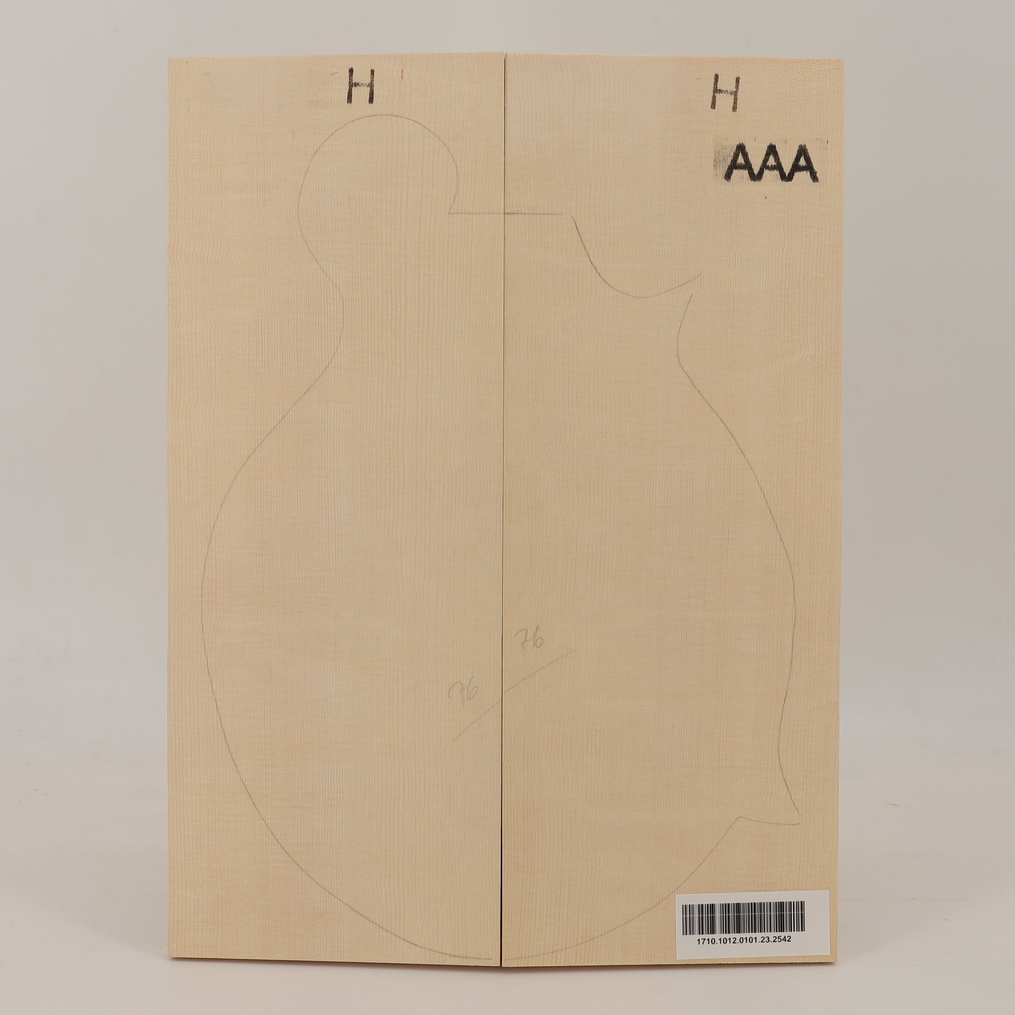 Fichtendecke für Mandoline Archtop AAA (Nr. 2542)