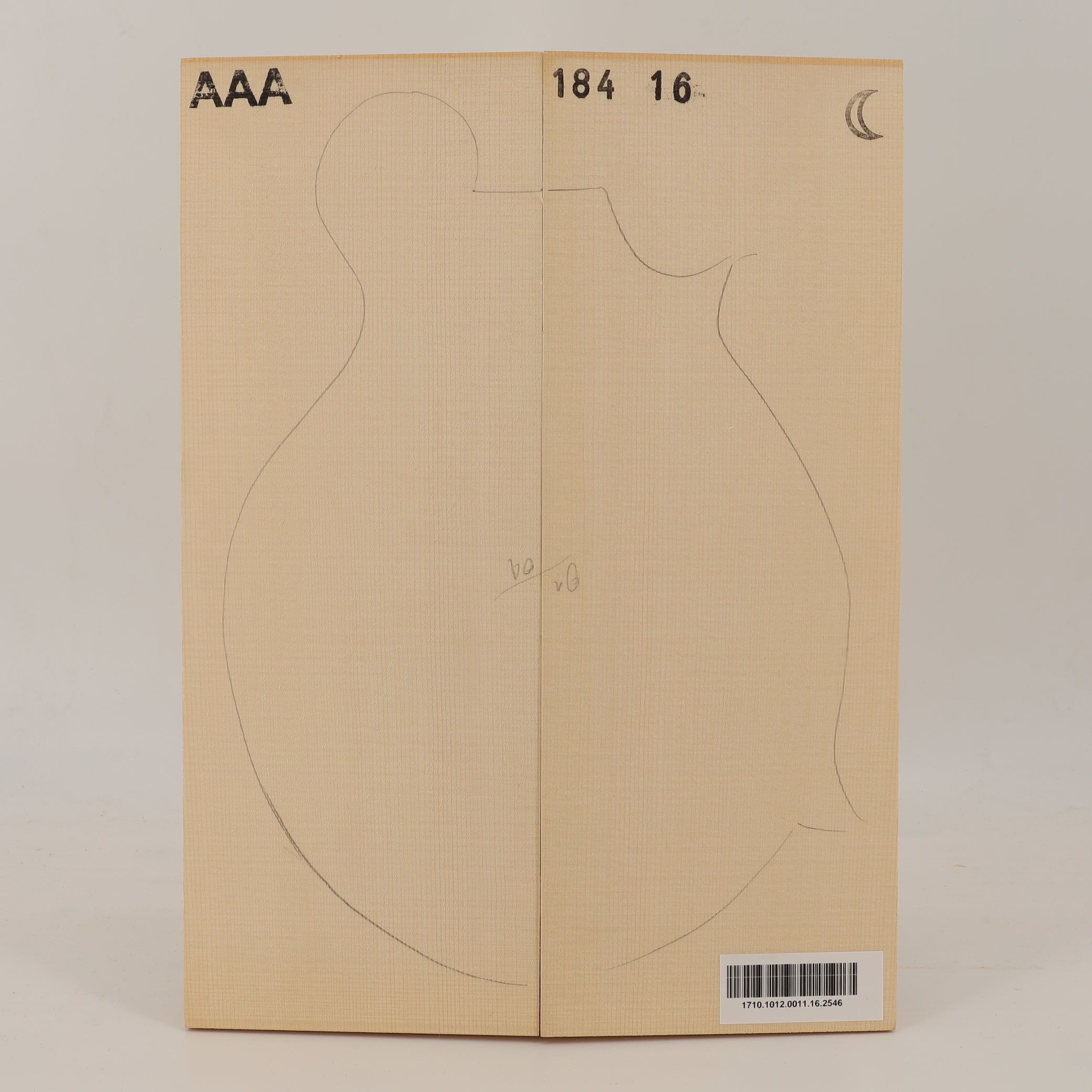 Fichtendecke für Mandoline Archtop AAA (Nr. 2546)