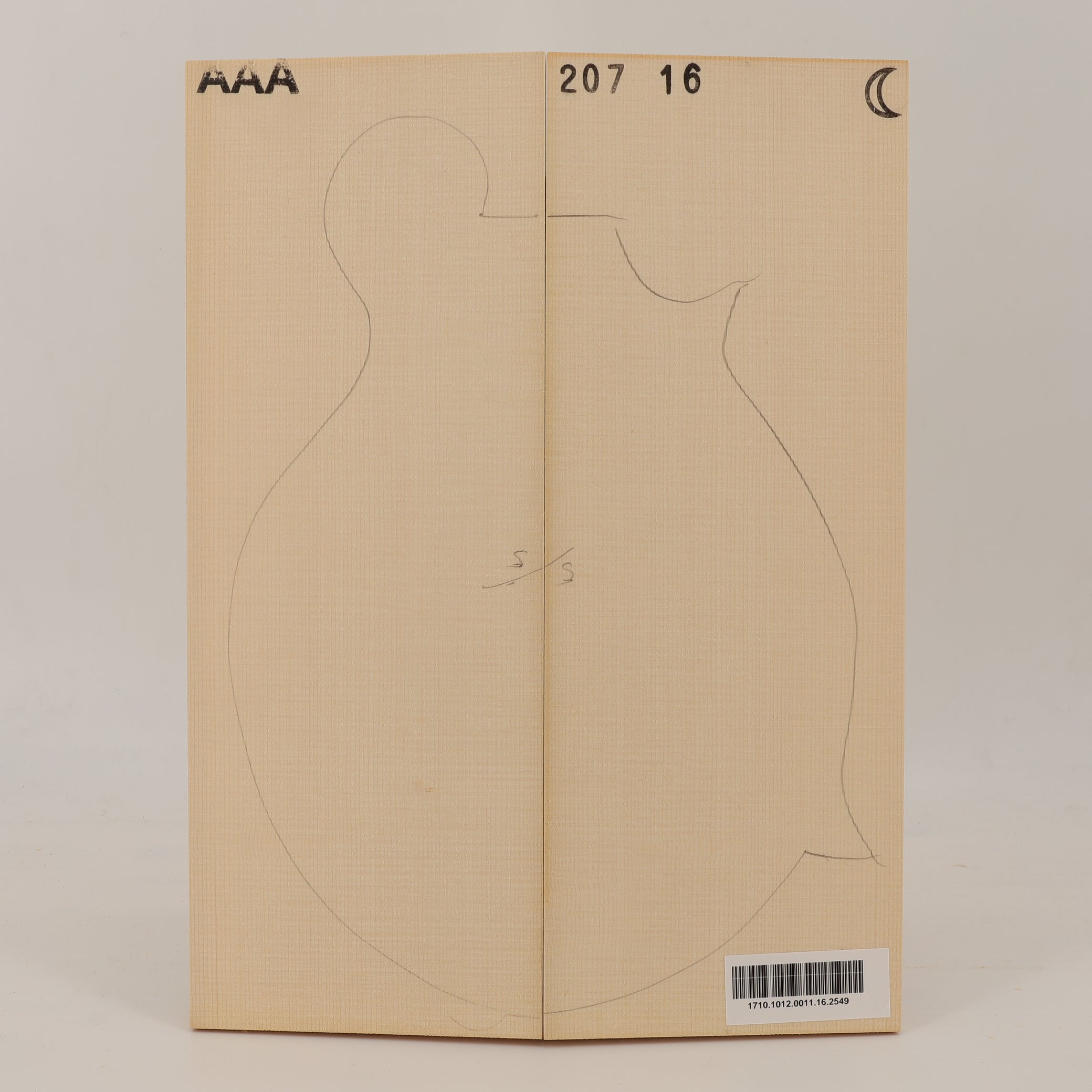 Fichtendecke für Mandoline Archtop AAA (Nr. 2549)