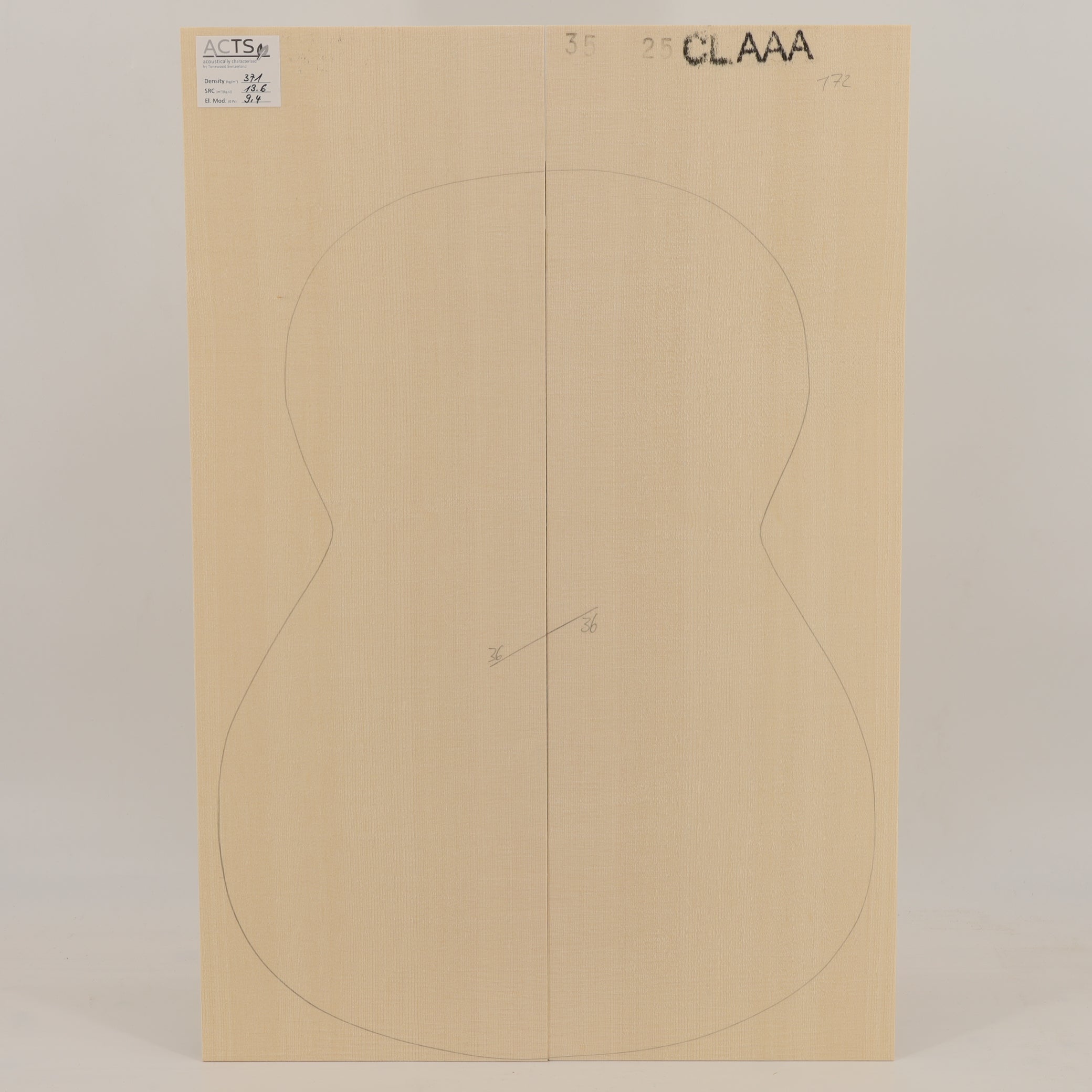 ACTS Spruce Top for Classical Guitar AAA (no. 2752)