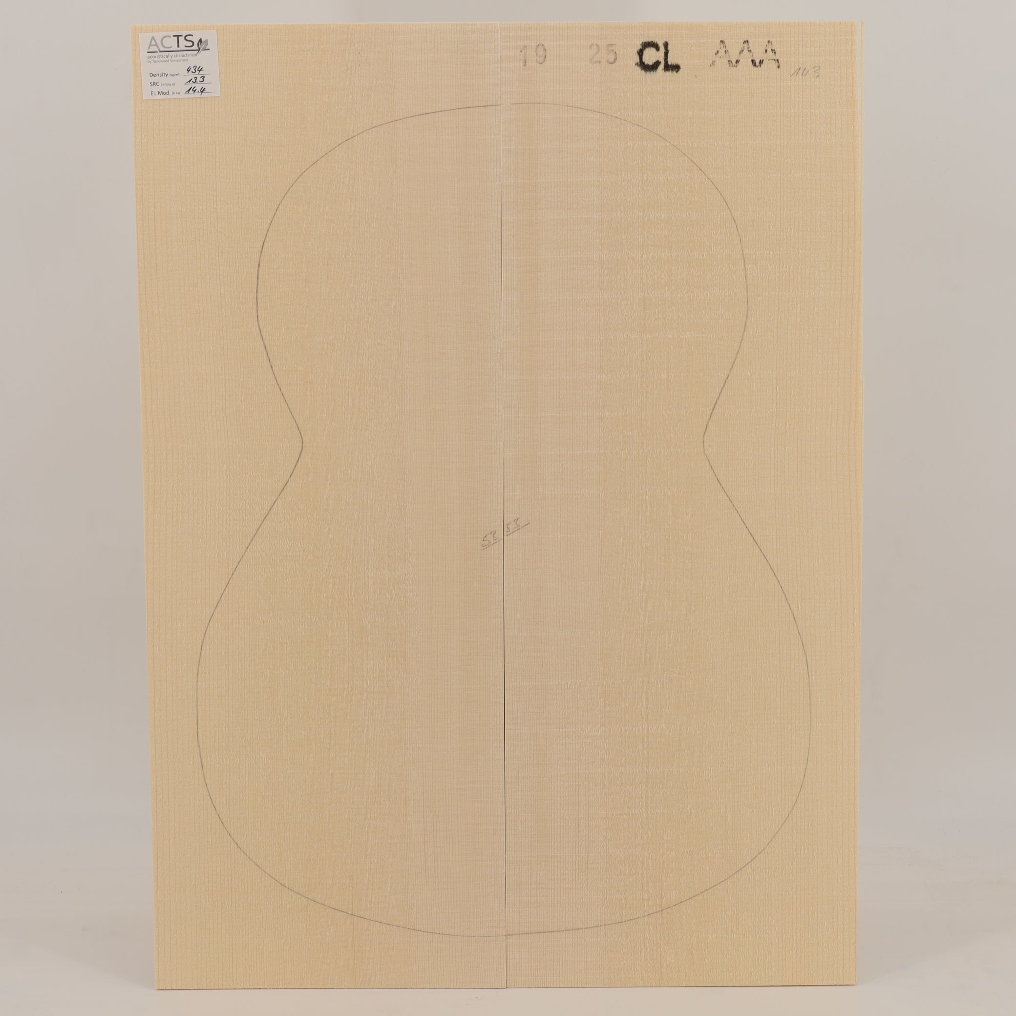 ACTS Spruce Top for Classical Guitar AAA (no. 2754)