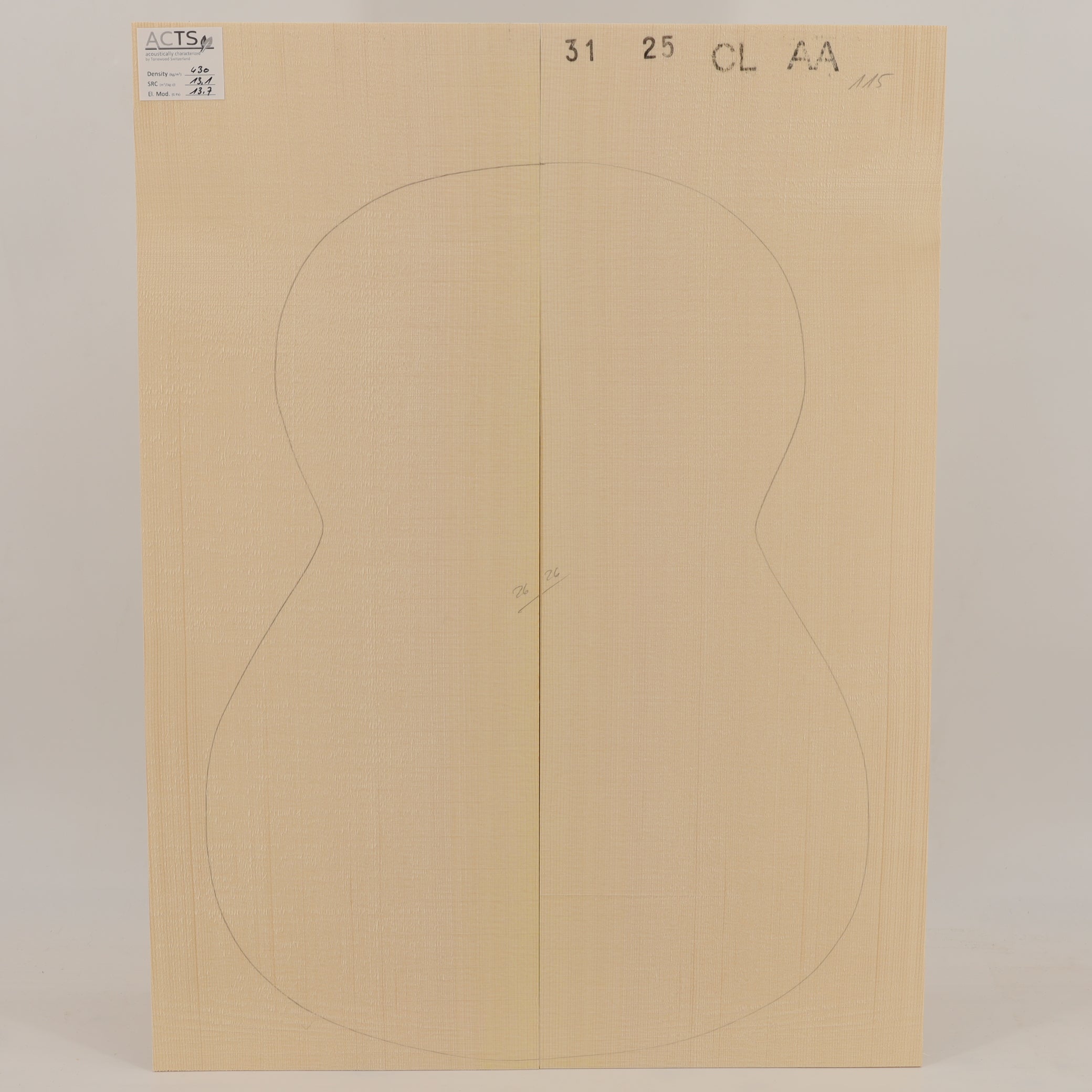 ACTS Spruce Top for Classical Guitar AA (no. 2834)
