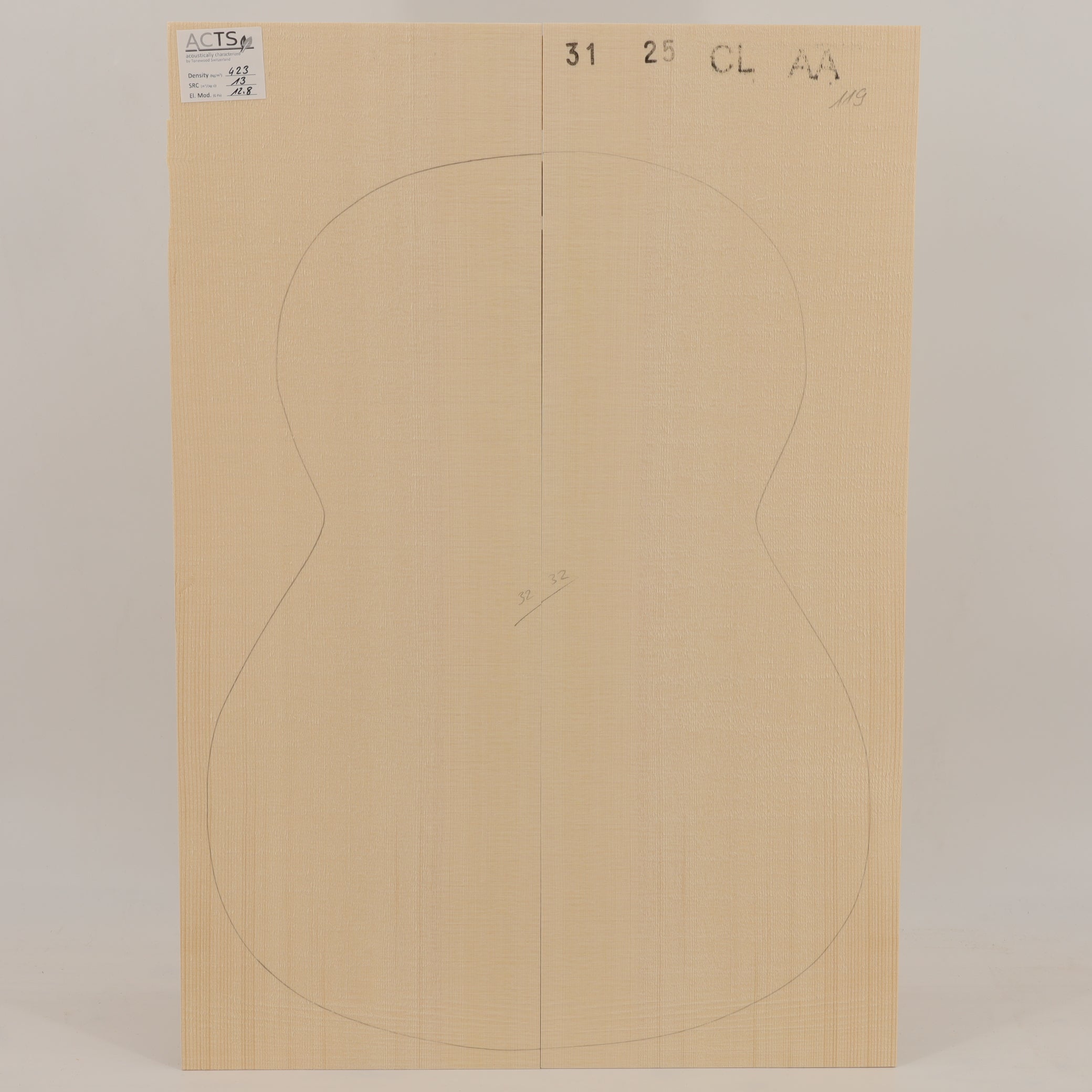 ACTS Spruce Top for Classical Guitar AA (no. 2838)