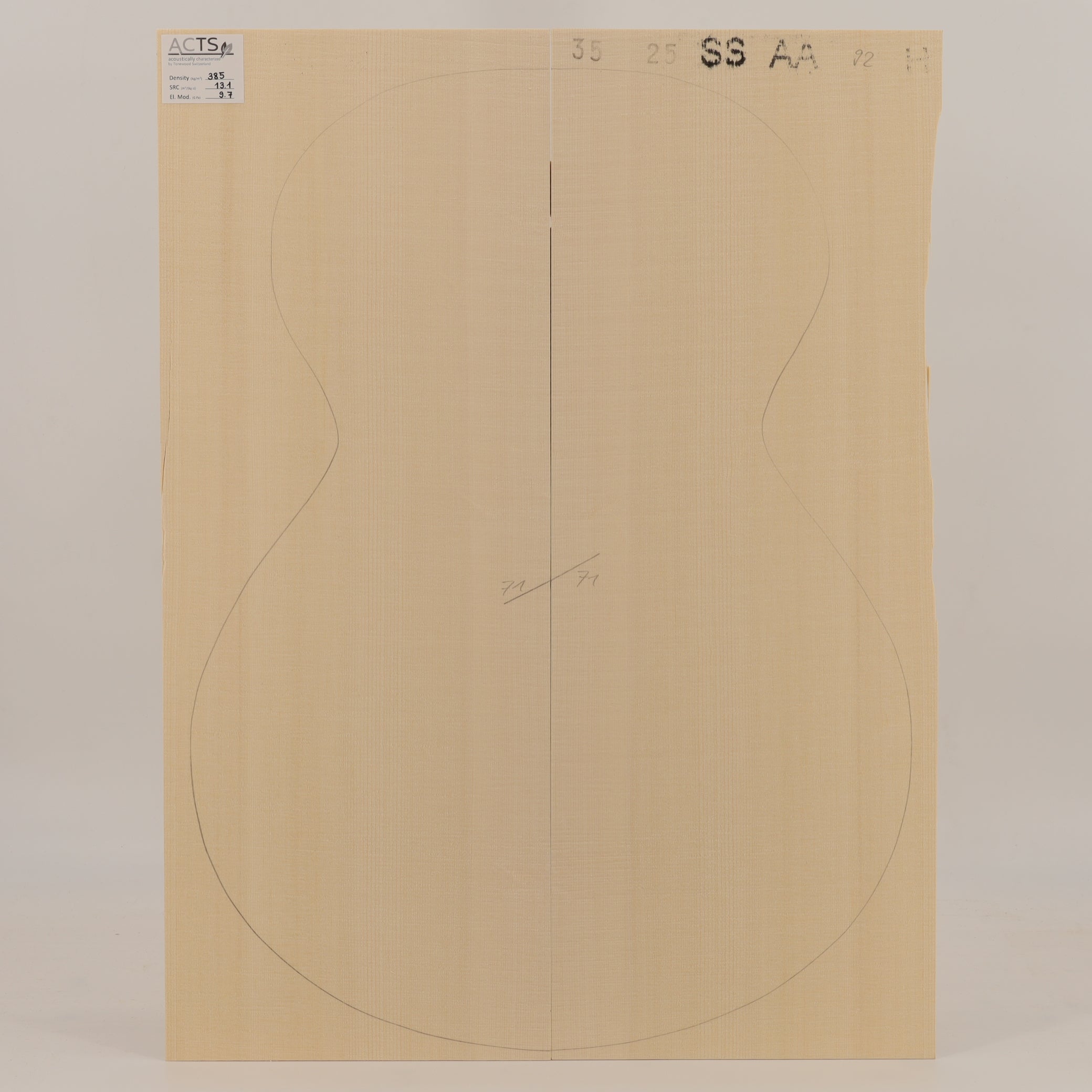 ACTS Spruce Top for Steelstring Guitar AA (no. 2950)