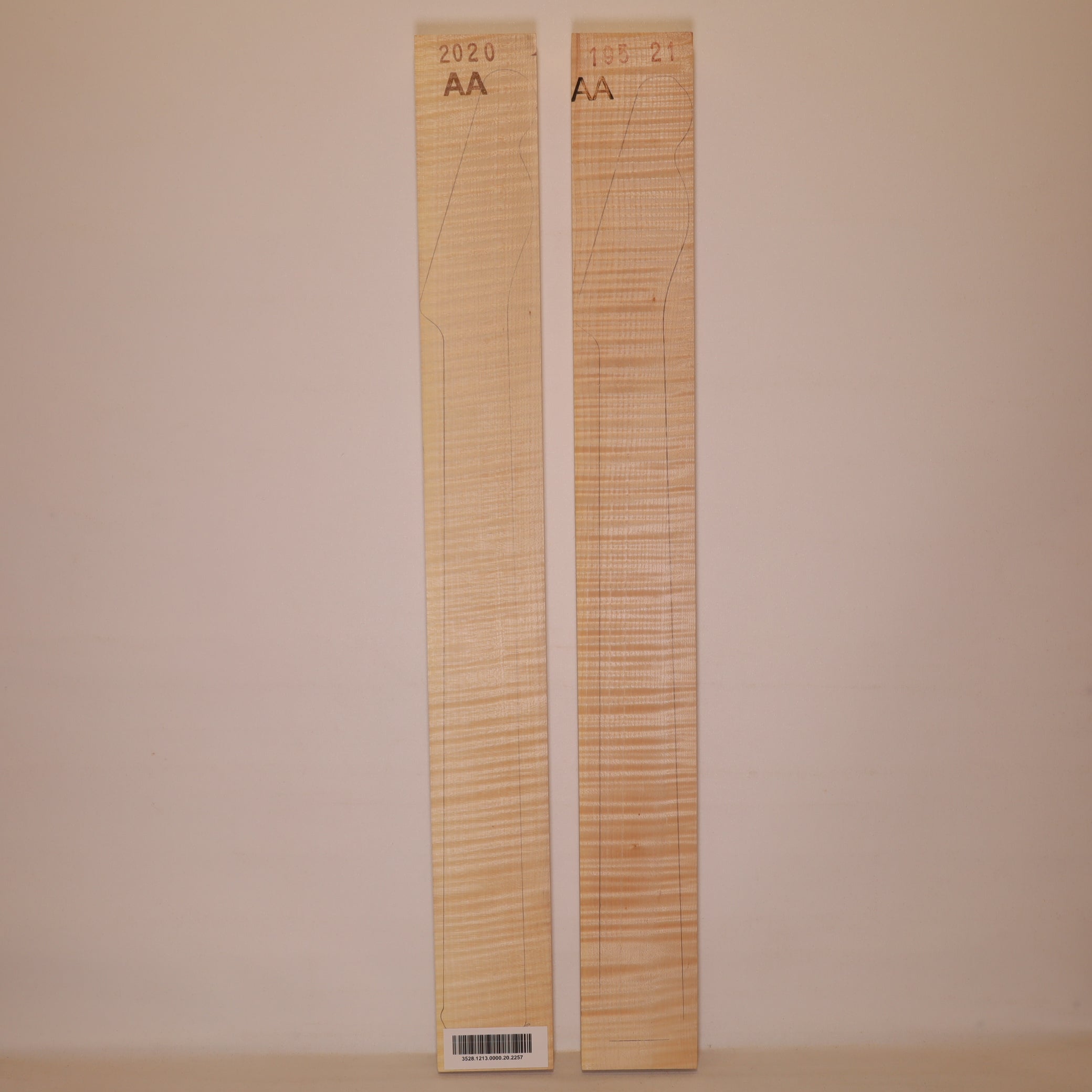 2er Packung - Ahorn Hälse 700x80x27 mm AA - mit Knospen (Nr. 2257)