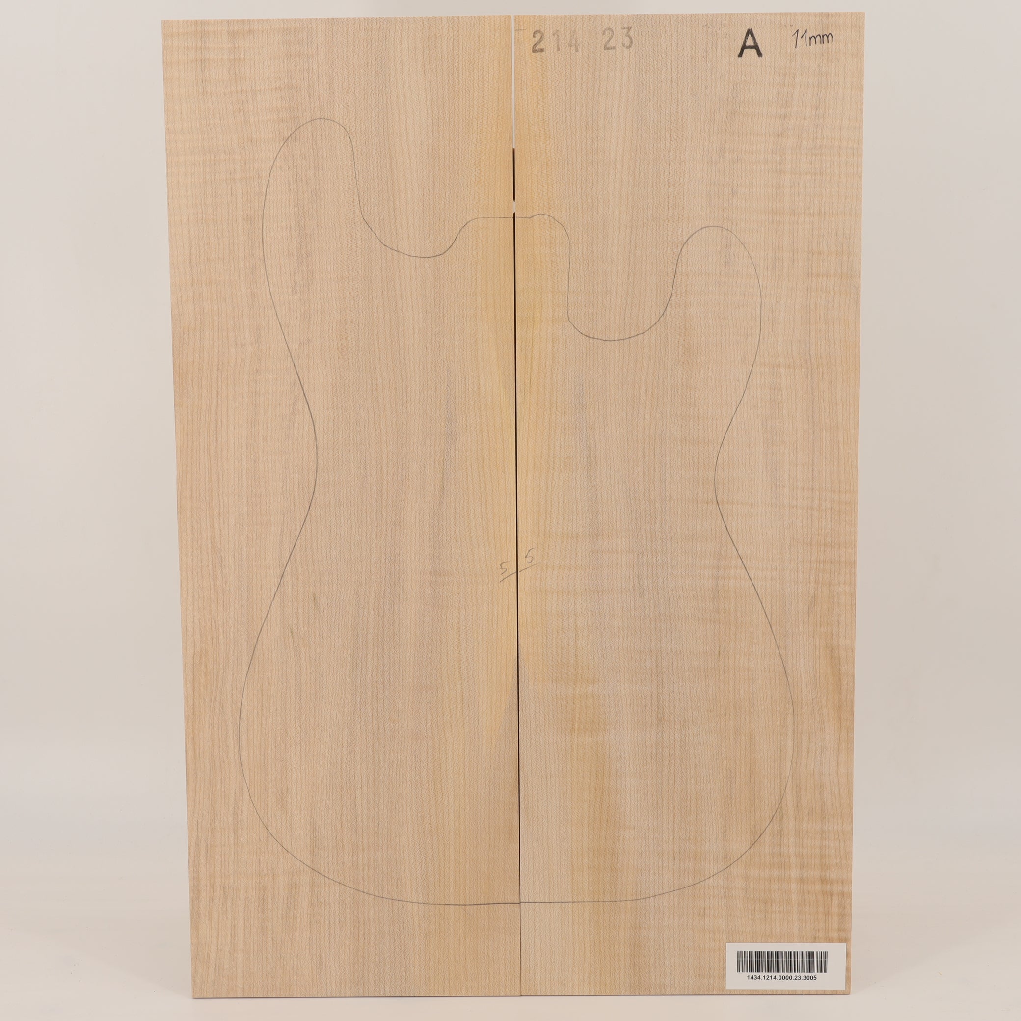 Maple Carved Top 2-piece for Electric Guitar A (no. 3005)