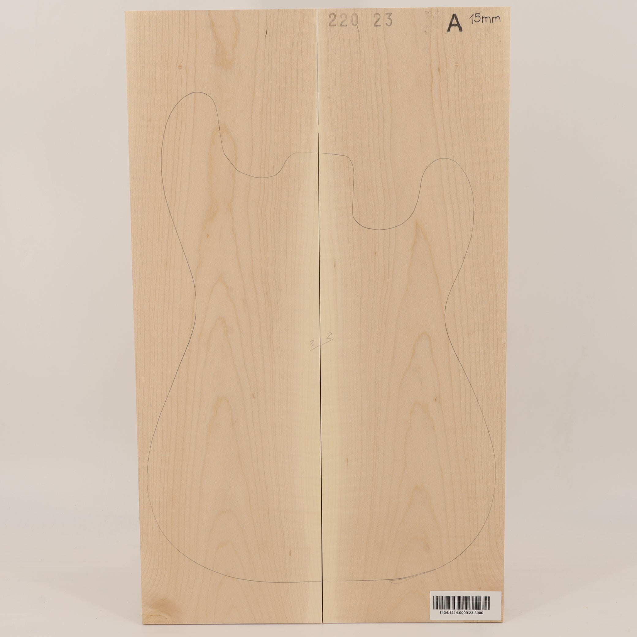 Ahorn Carved Top 2-teilig für E-Gitarre A (Nr. 3006)