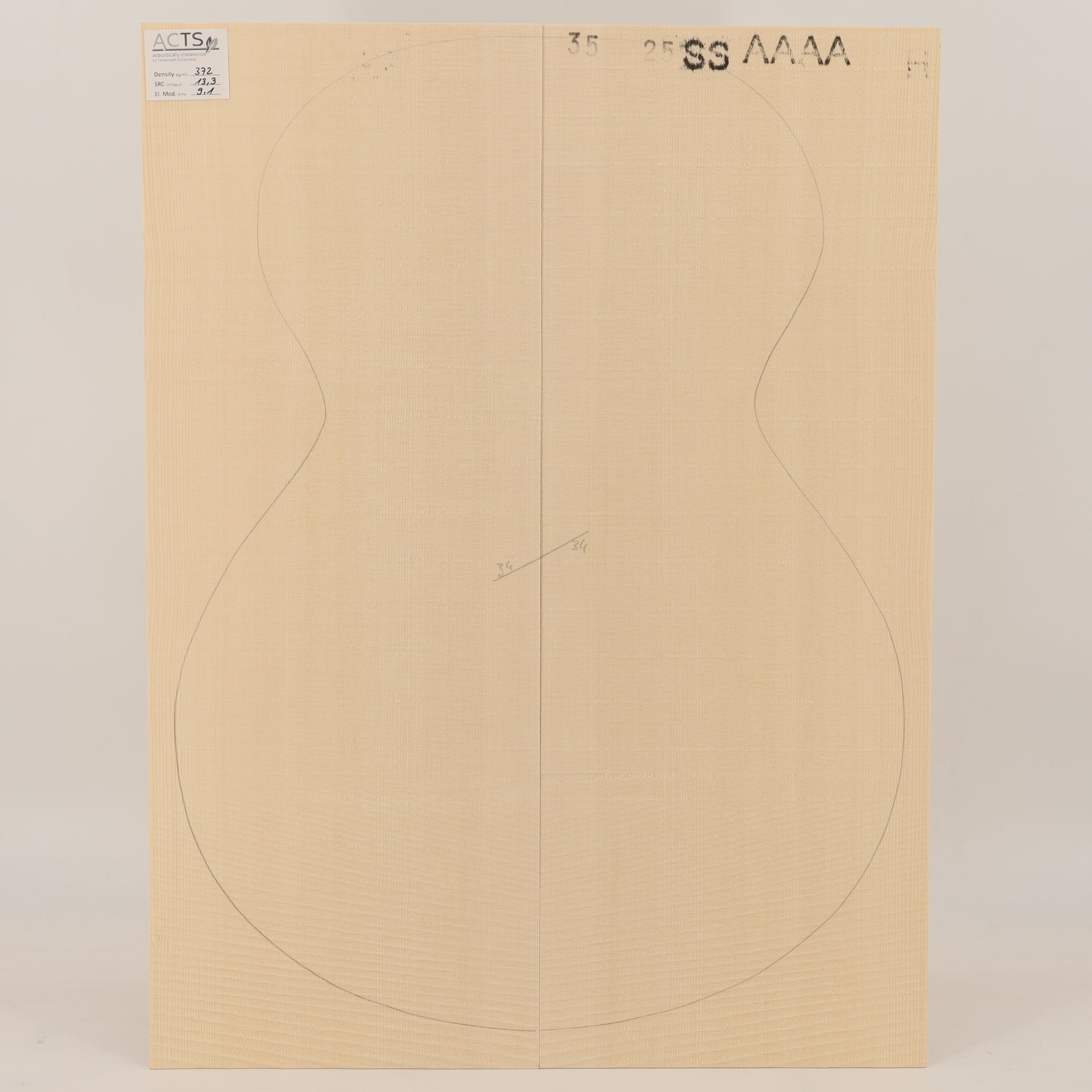ACTS Spruce Top for Steelstring Guitar AAAA (no. 3127)
