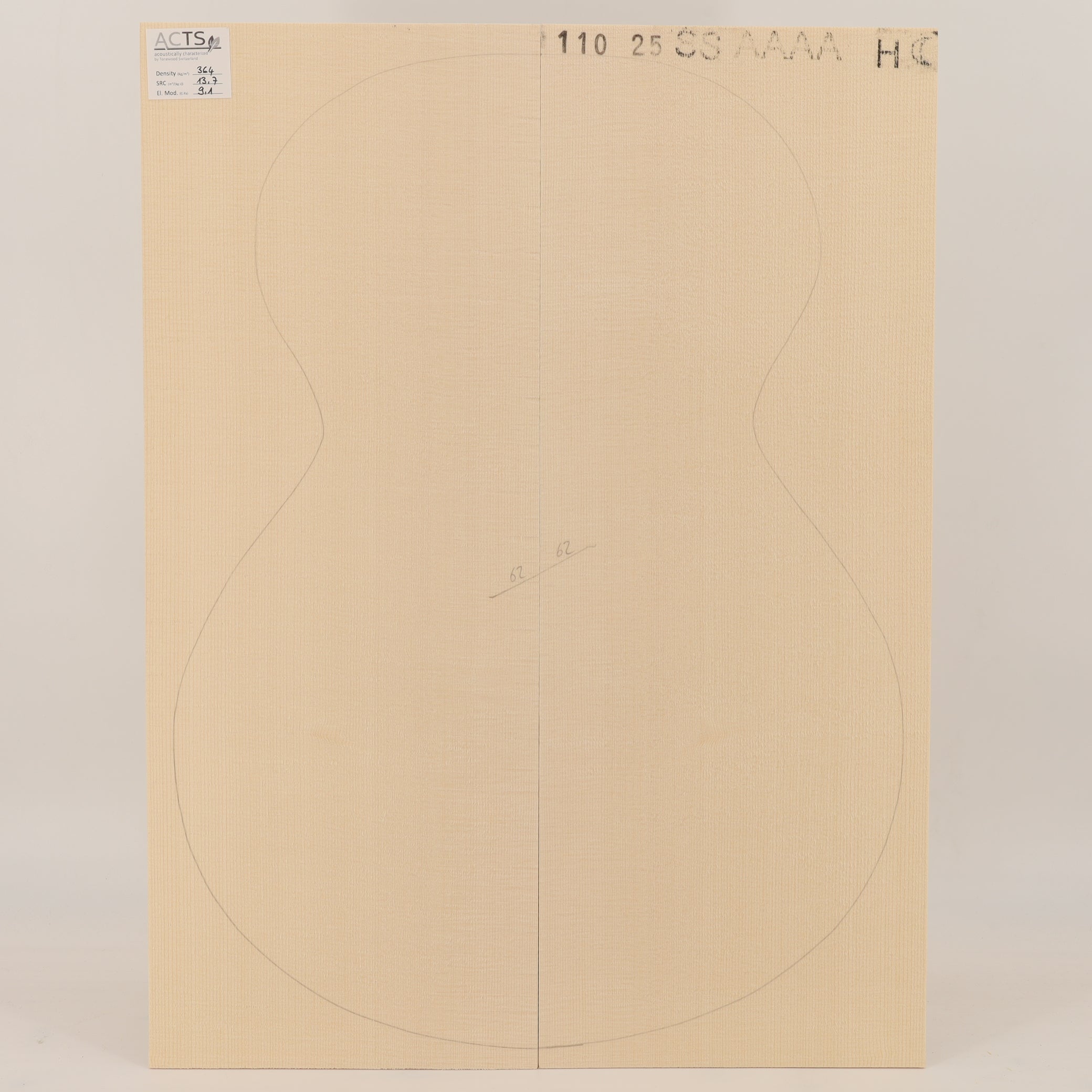 ACTS Spruce Top for Steelstring Guitar AAAA (no. 3129