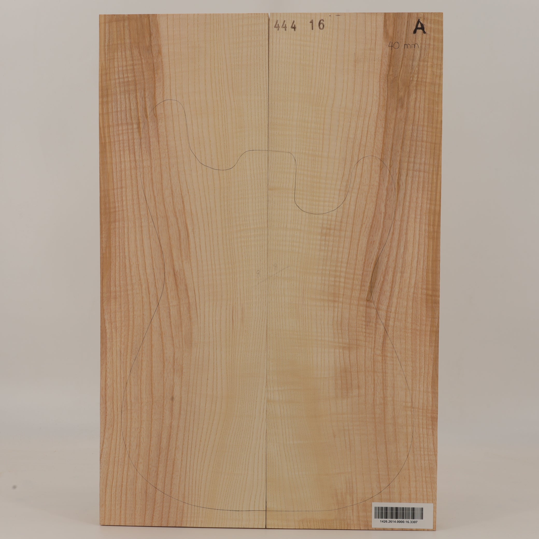 Esche Body 2-teilig für E-Gitarre A (Nr. 3307)