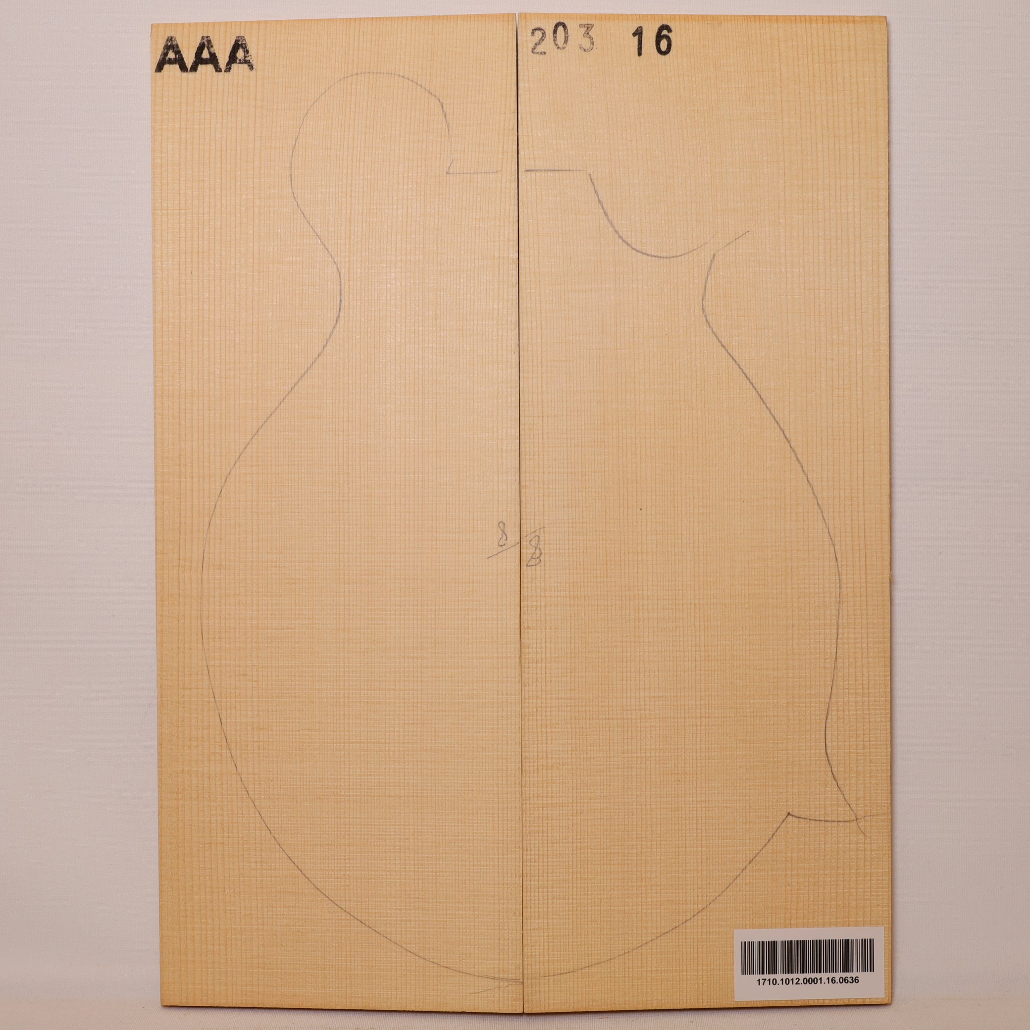 Spruce Top for Mandolin Archtop AAA (no. 636)