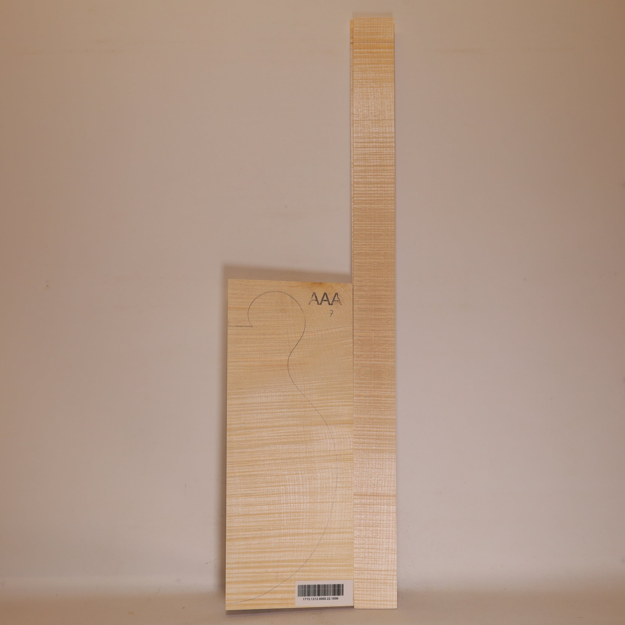 Maple Set (Back/Sides) for Mandolin Archtop AAA (no. 1890)