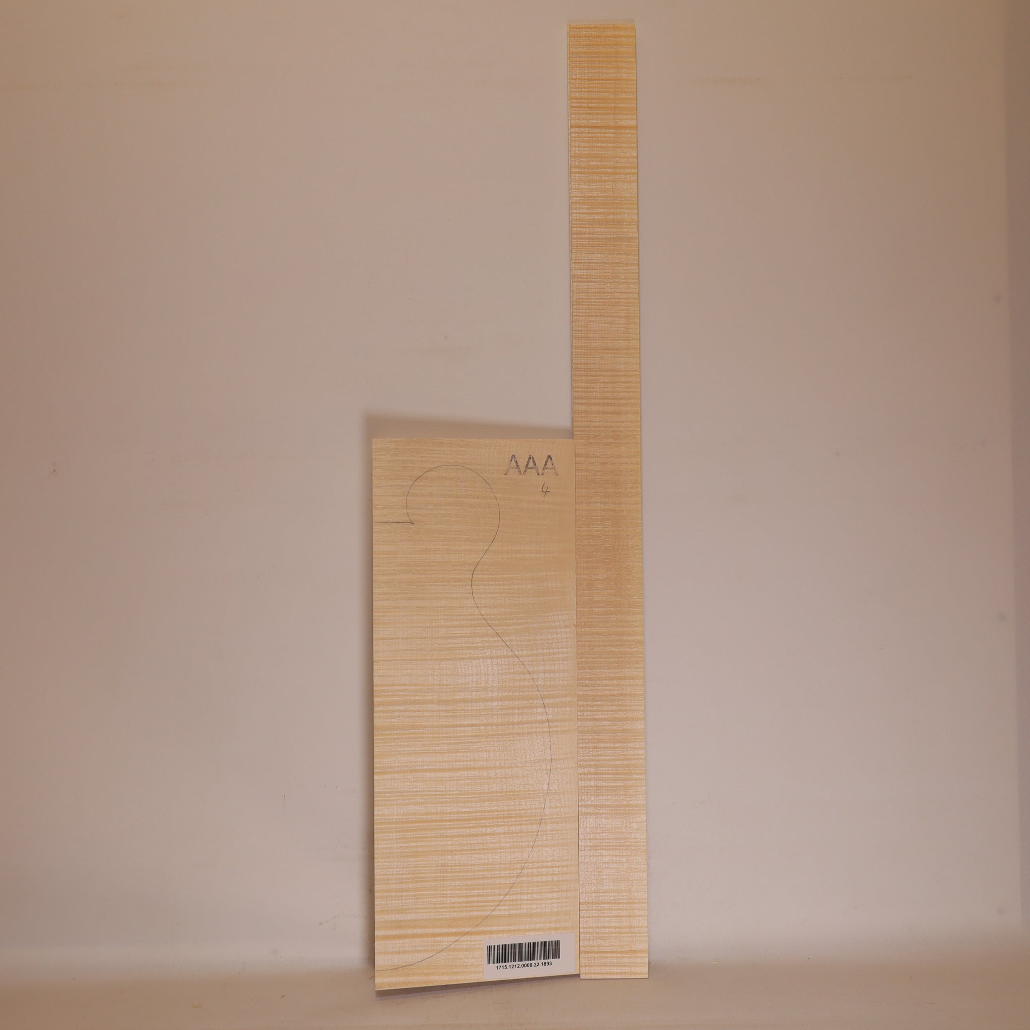 Maple Set (Back/Sides) for Mandolin Archtop AAA (no. 1893)