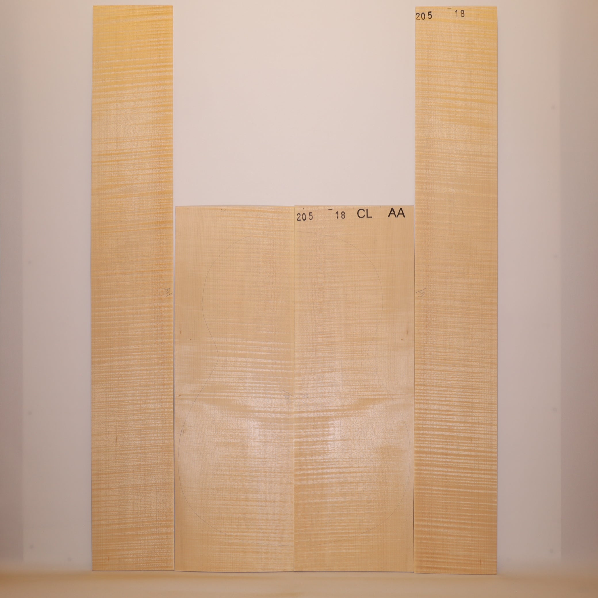 Maple Set (Back/Sides) for Classical Guitar AA (no. 36)