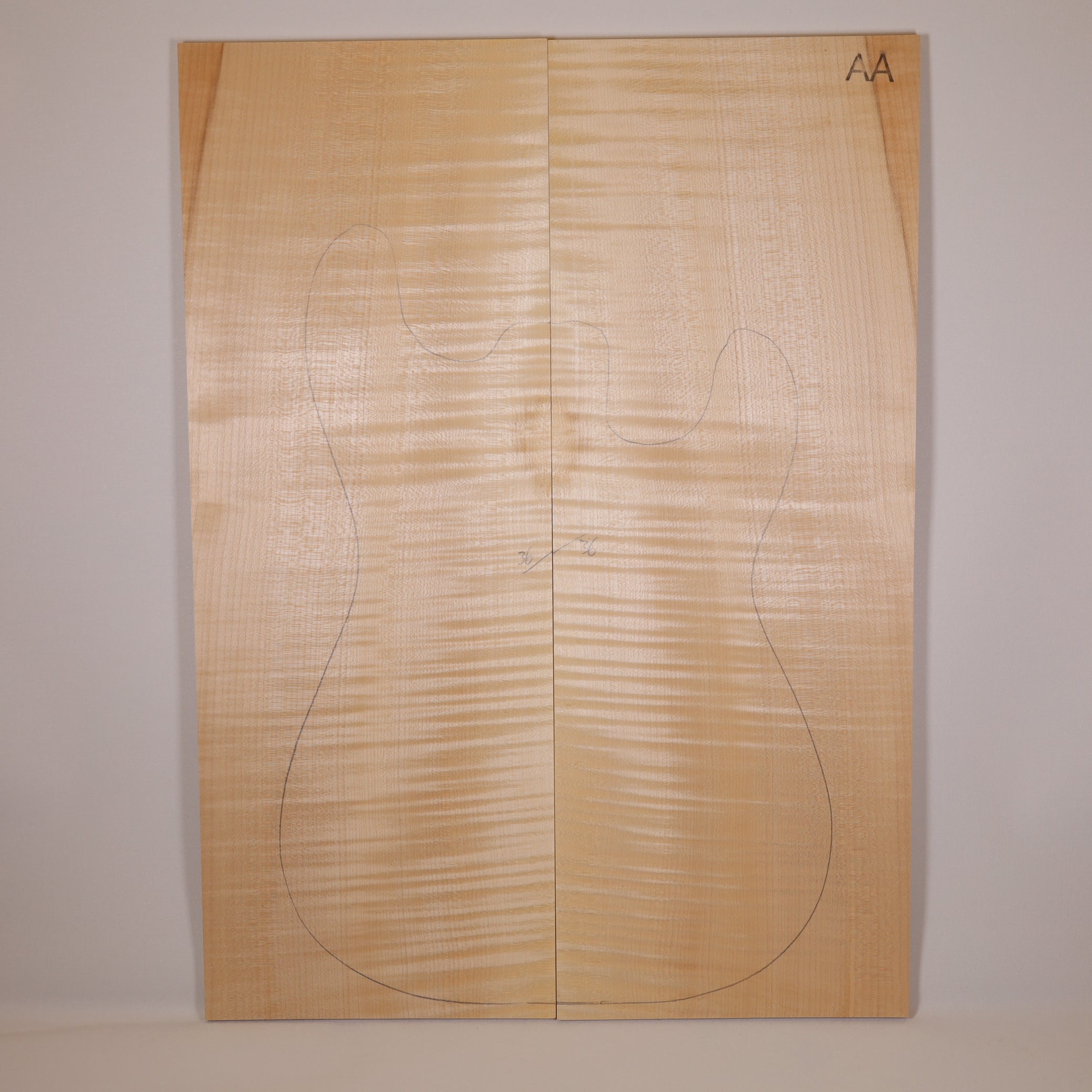 Maple Drop Top 2-piece for Electric Guitar AA (no. 9)