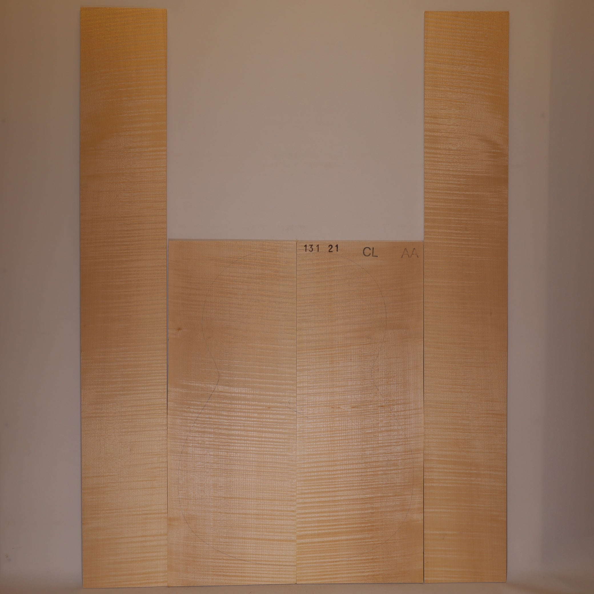 Ahorn Set (Boden/Zargen) für klassische Gitarre AA (Nr. 2026)