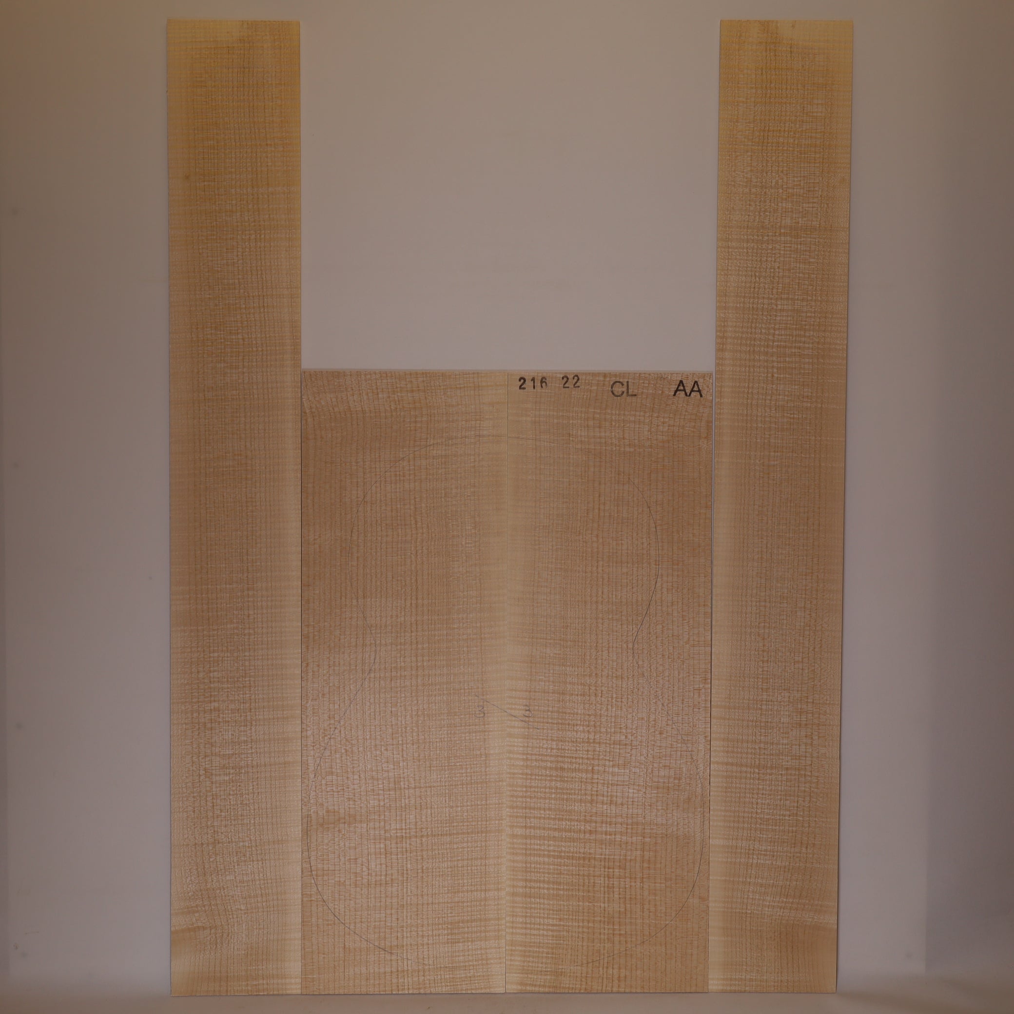 Ahorn Set (Boden/Zargen) für klassische Gitarre AA (Nr. 2029)