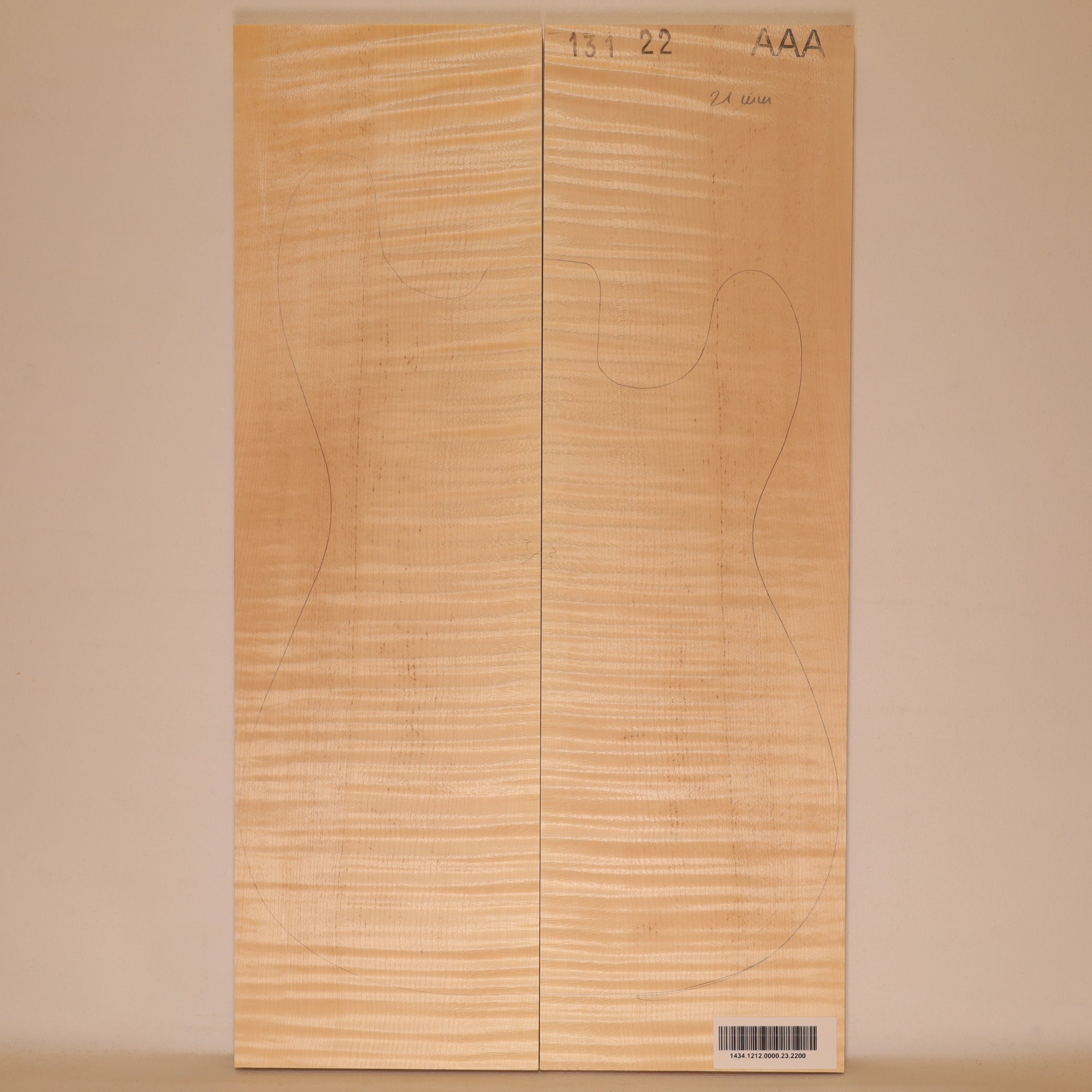 Ahorn Carved Top 2-teilig für E-Gitarre AAA (Nr. 2200)