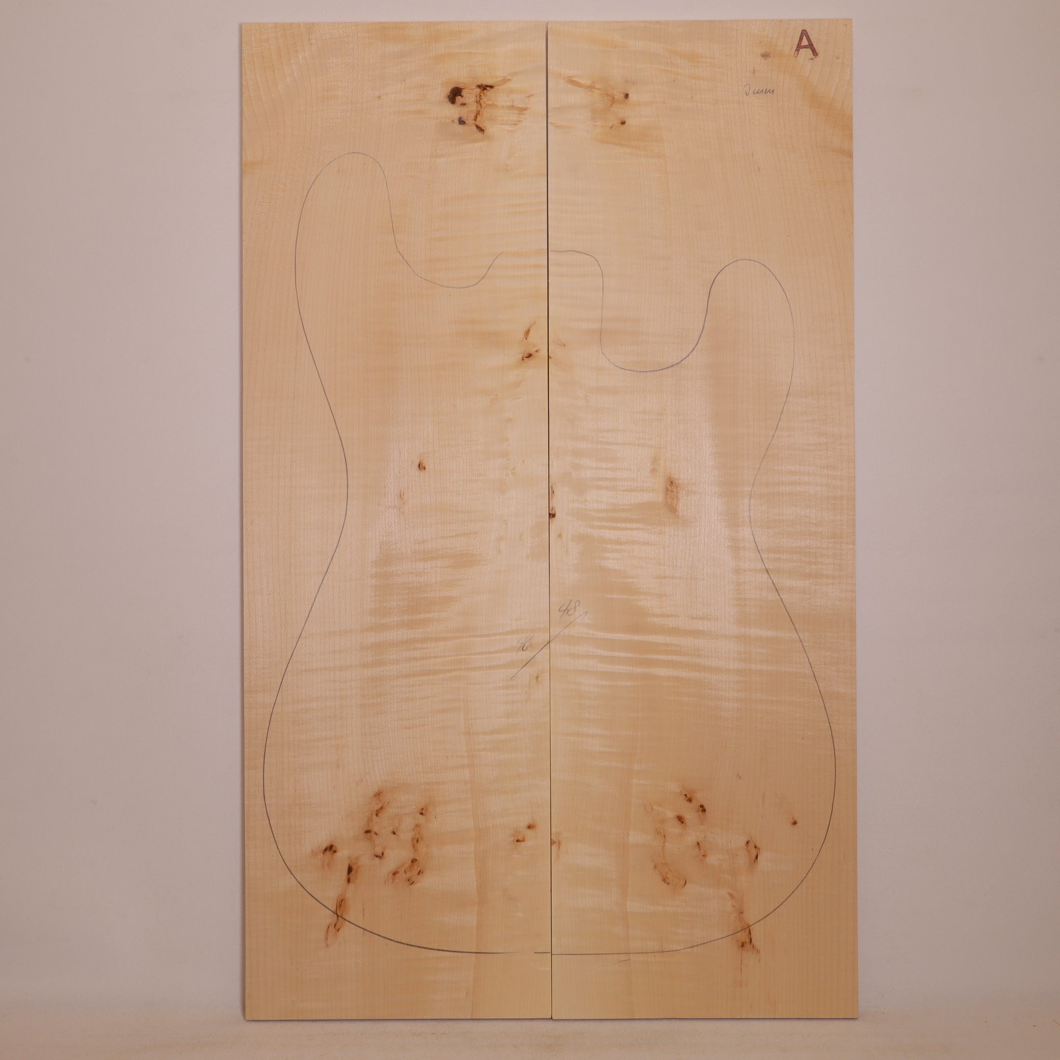 Maple Drop Top 2-piece for Electric Guitar A (no. 800)