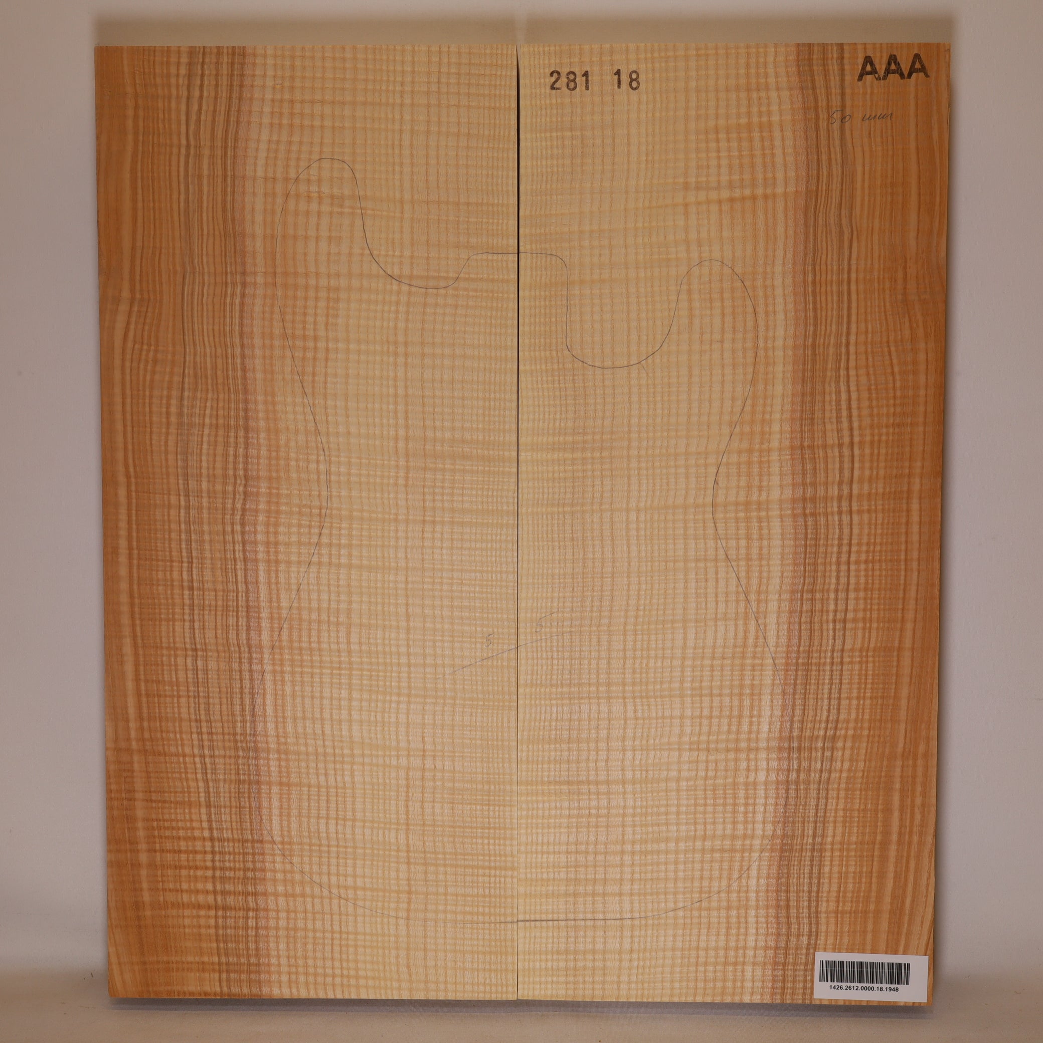 Ash Body 2-piece for Electric Guitar AAA (no. 1948)