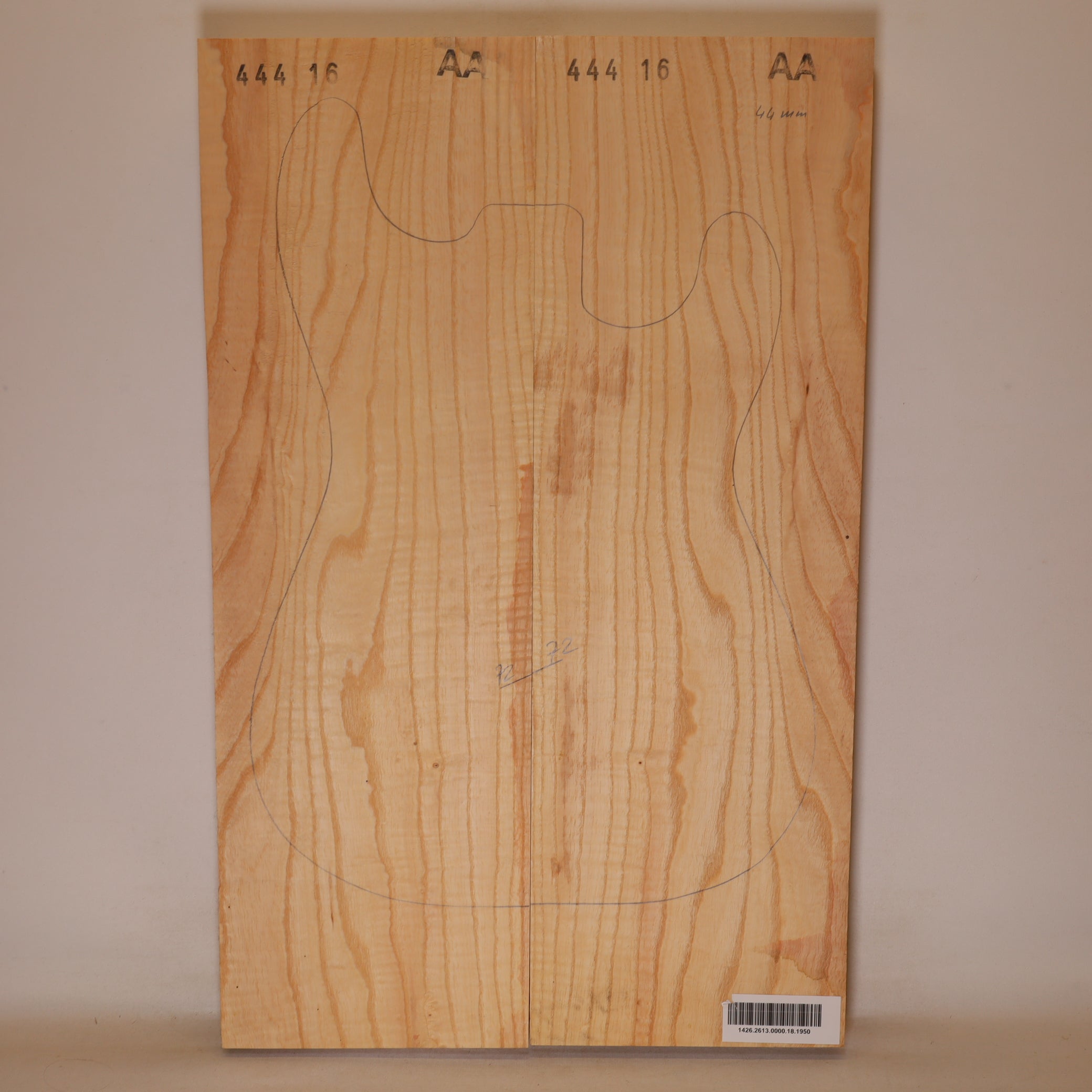 Esche Body 2-teilig für E-Gitarre AA (Nr. 1950)