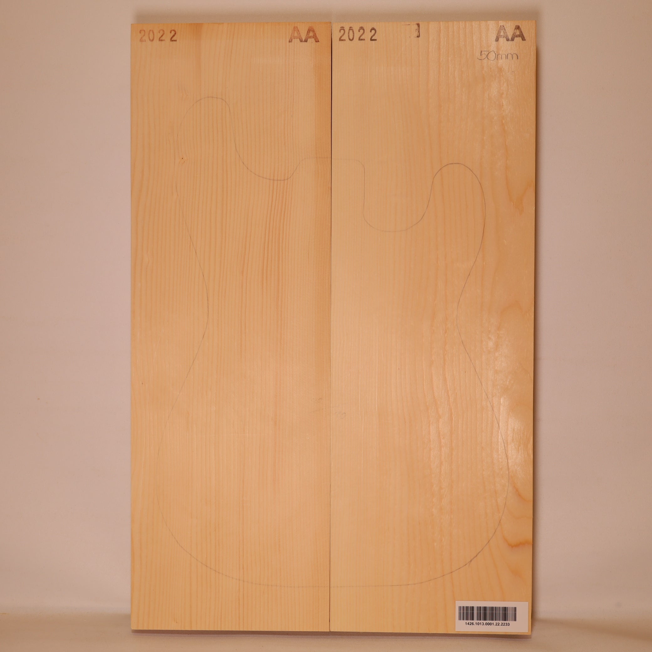 Fichten Body 2-teilig für E-Gitarre AA (Nr. 2233)