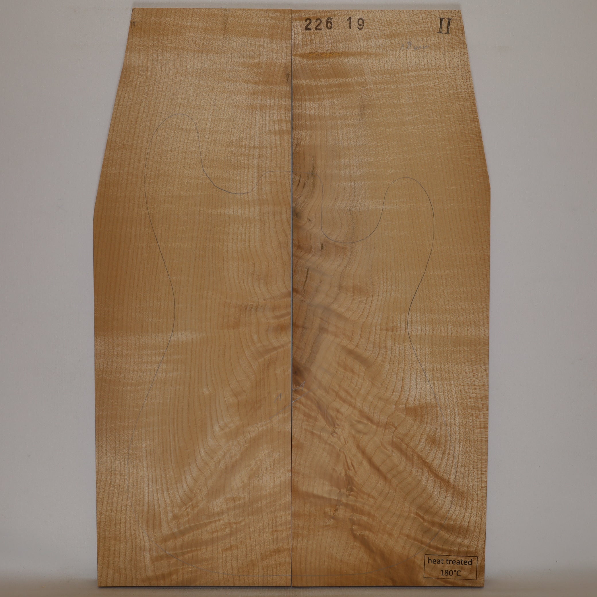 Thermo Maple Carved Top 2-piece for Electric Guitar II (no. 893)