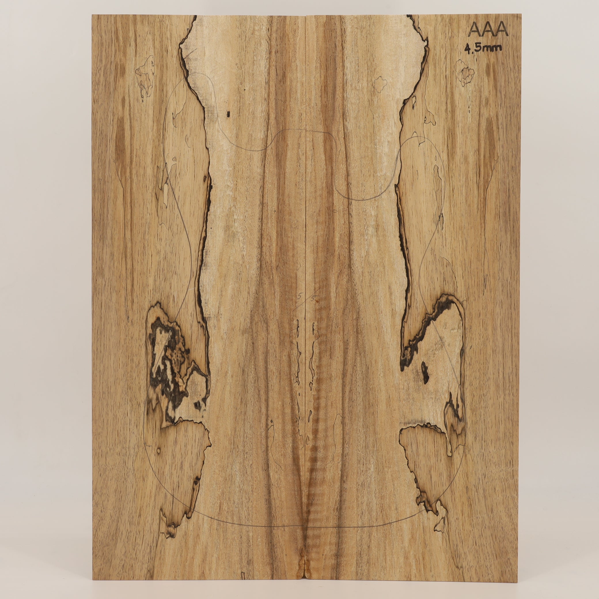 Walnut Drop Top 2-piece for Electric Guitar AAA (no. 2738)
