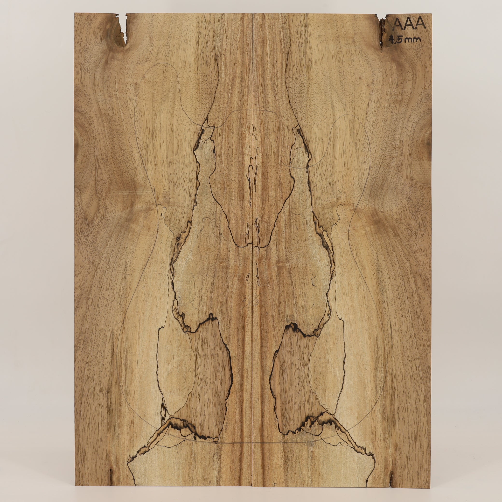 Walnut Drop Top 2-piece for Electric Guitar AAA (no. 2740)