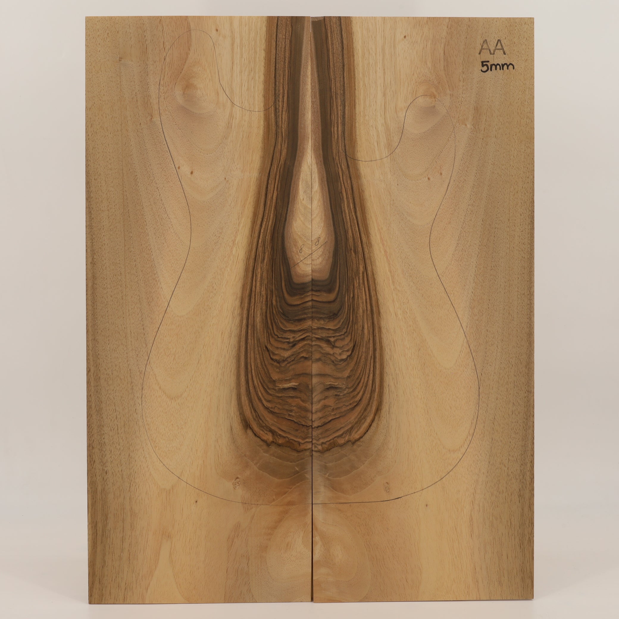 Walnut Drop Top 2-piece for Electric Guitar AA (no. 2748)