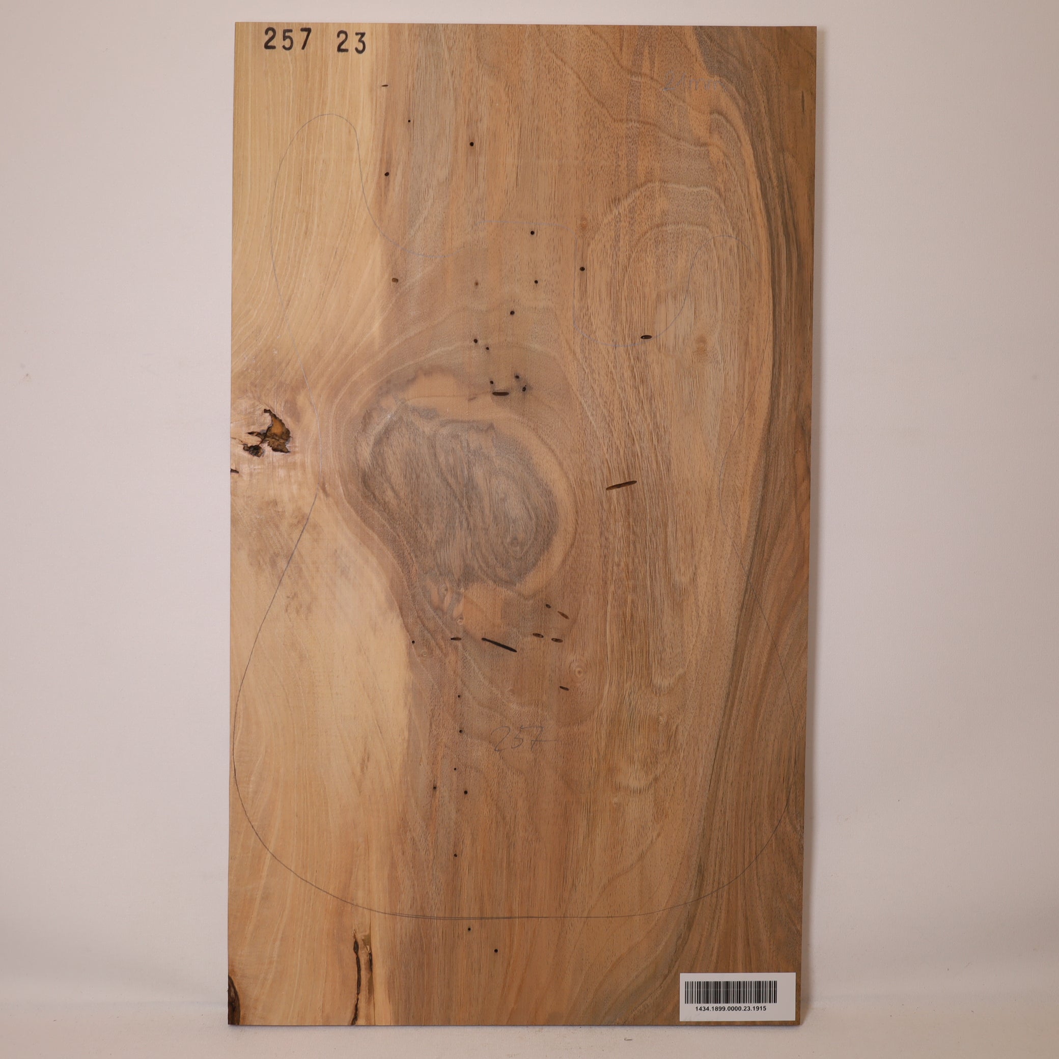 Walnut Carved Top 1-piece for Electric Guitar (no. 1915)