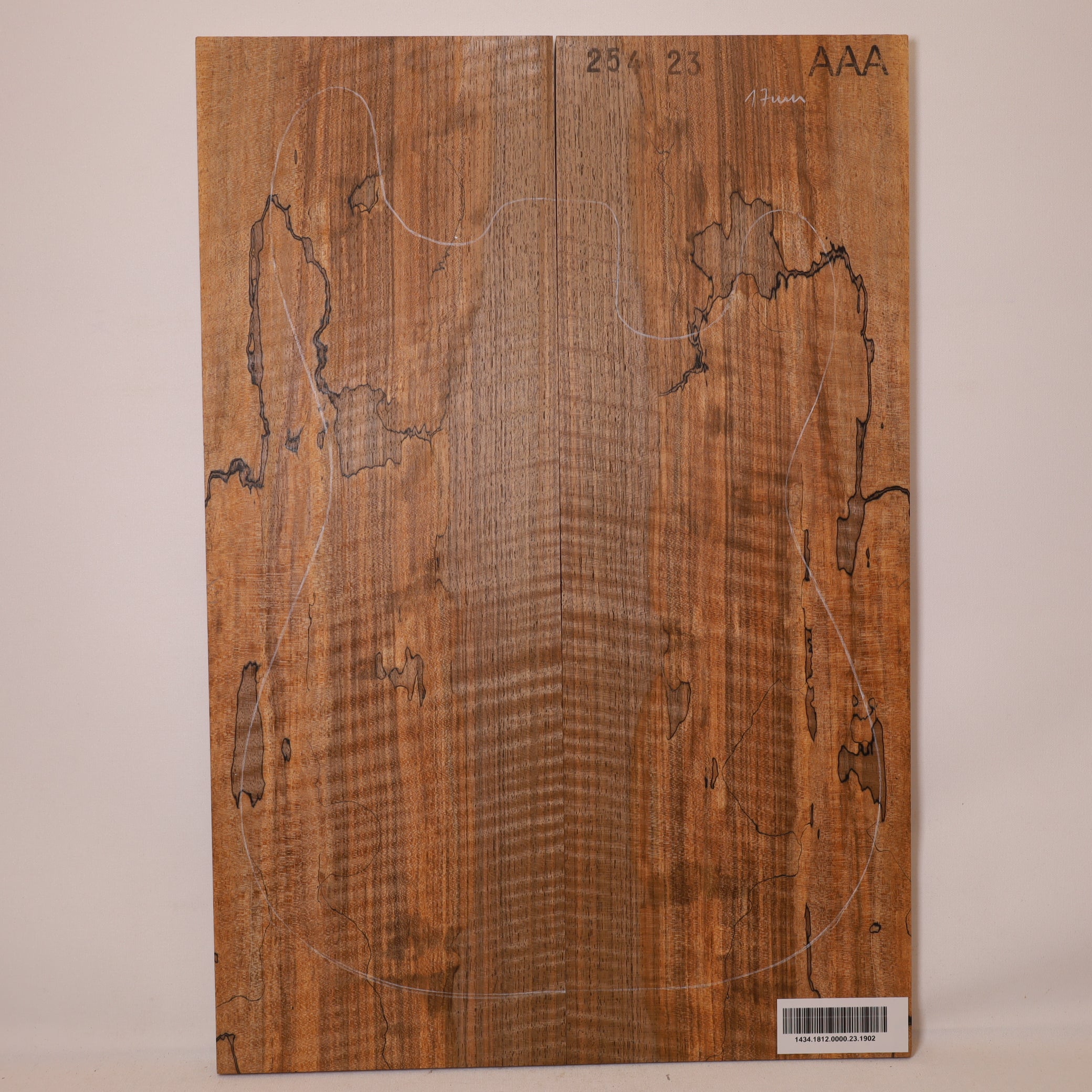 Nussbaum Carved Top 2-teilig für E-Gitarre AAA (Nr. 1902)