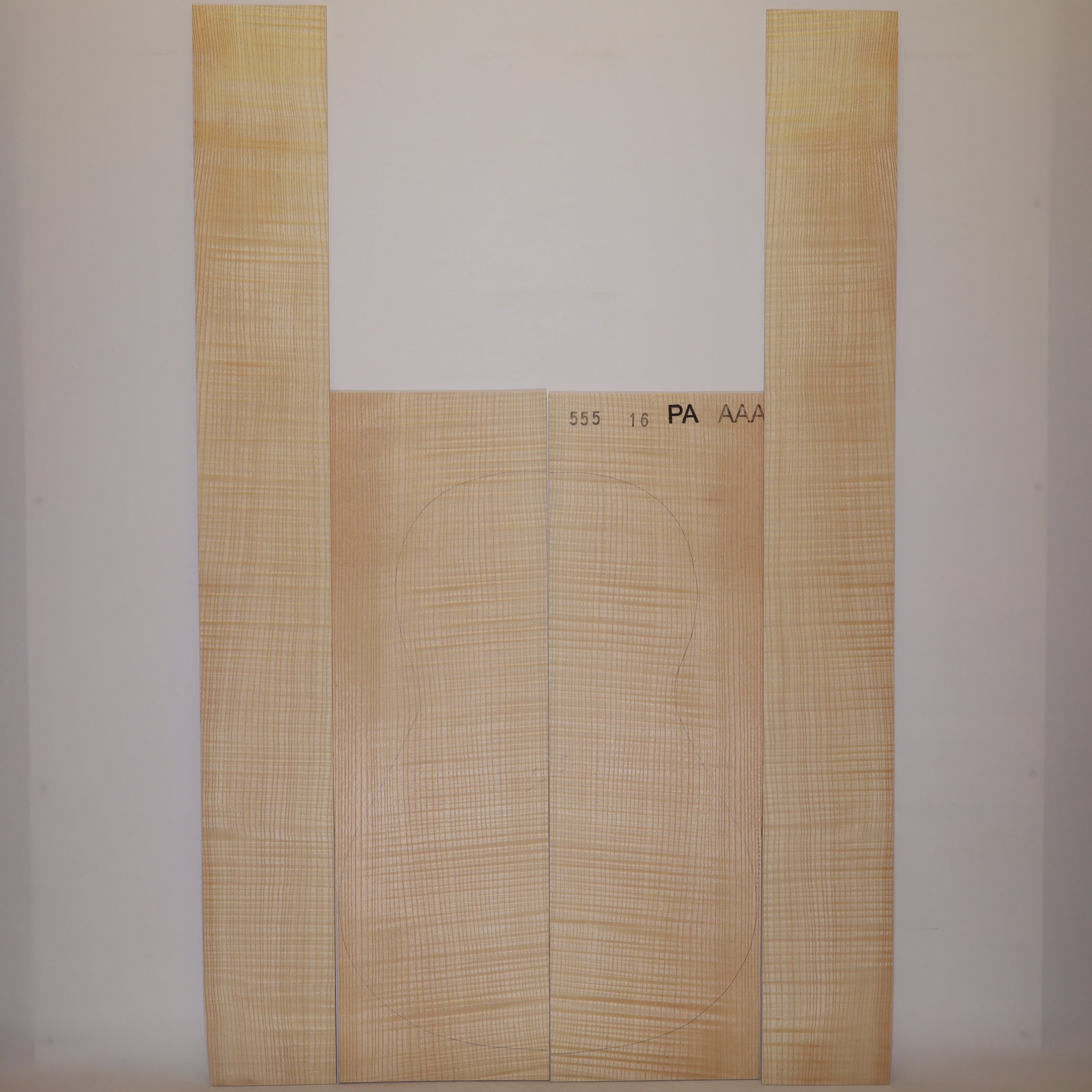 Ash Set (Back/Sides) for Parlor Guitar AAA (no. 760)