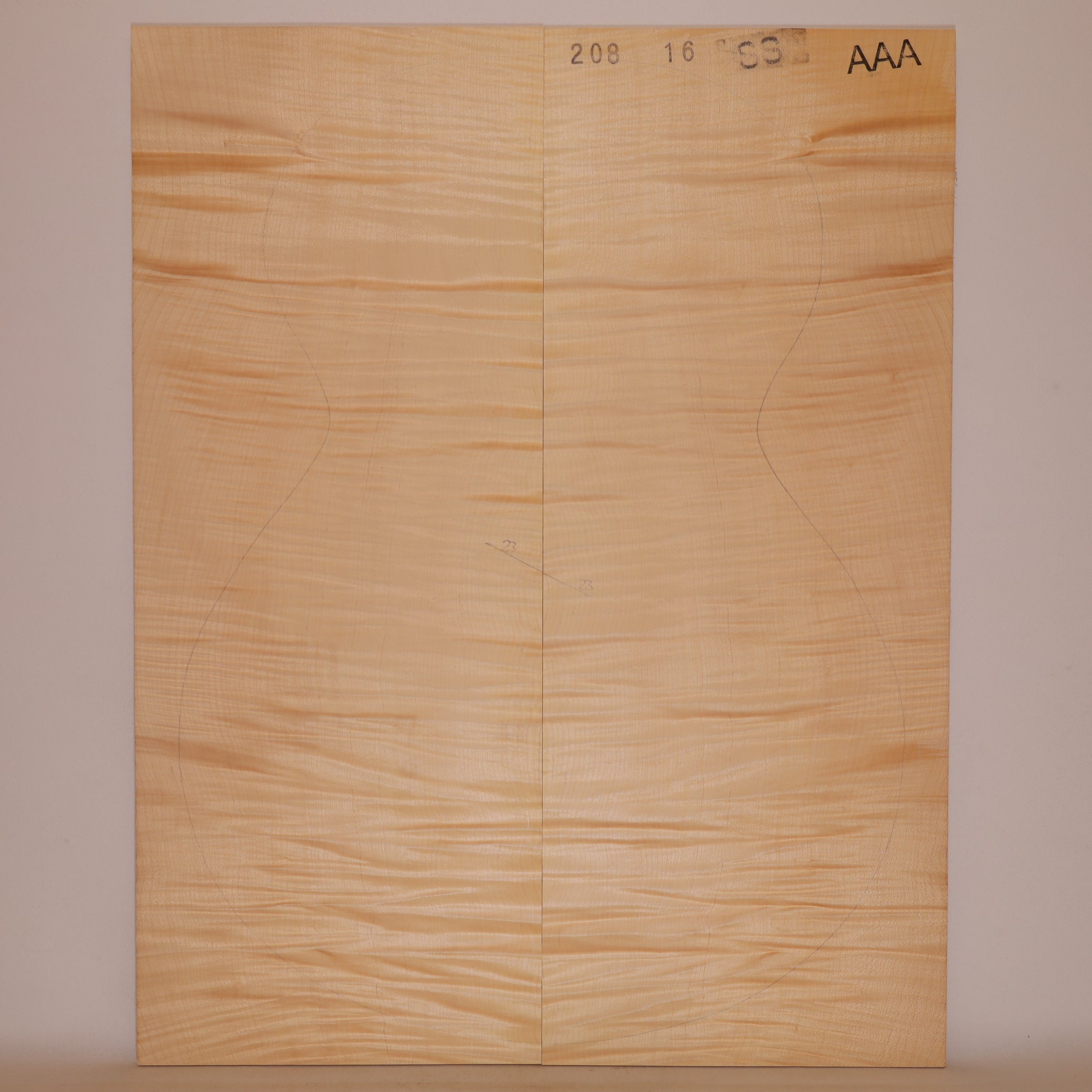 Maple Back for Steel String Guitar AAA (no. 882)