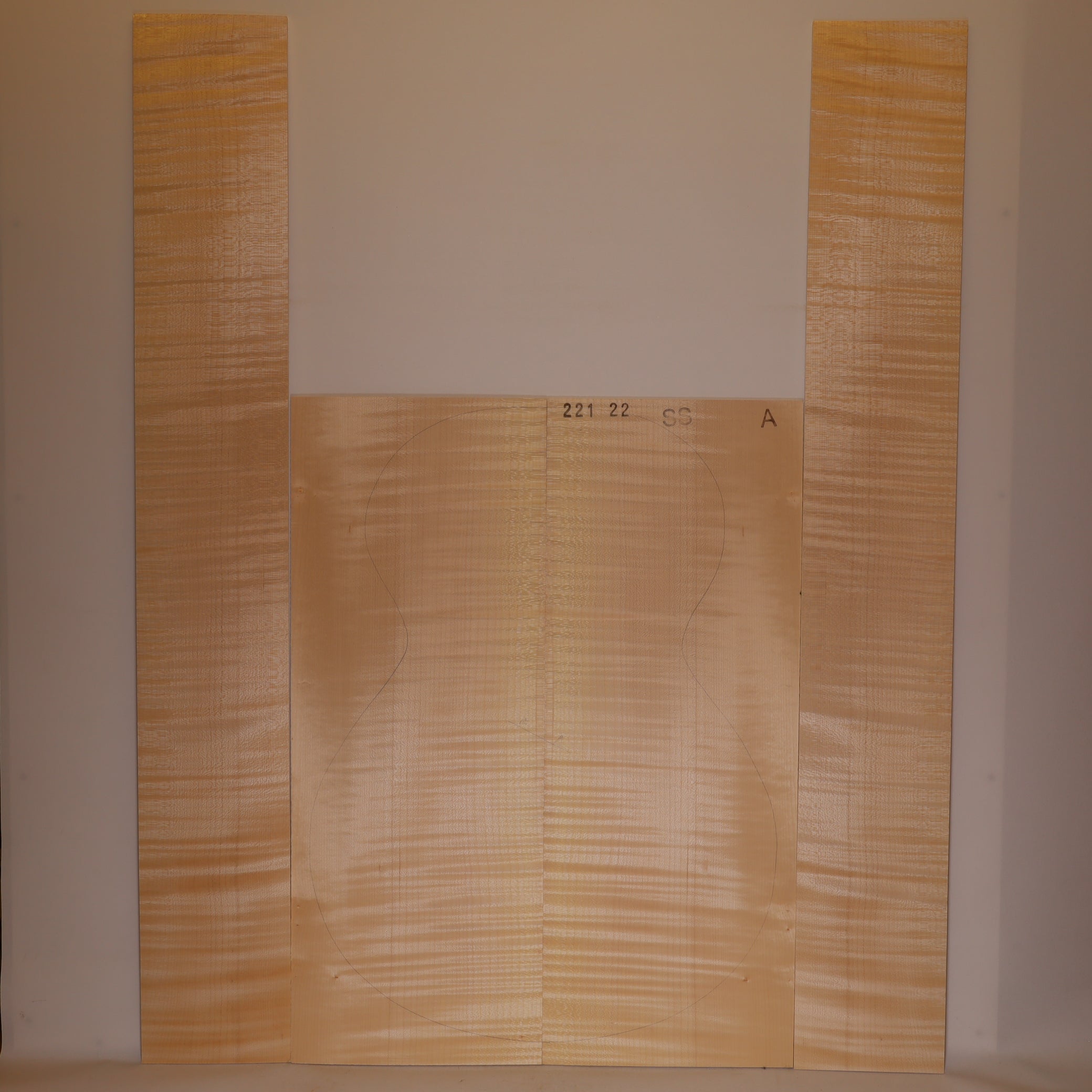 Ahorn Set (Boden/Zargen) für Steelstring Gitarre A (Nr. 2013)