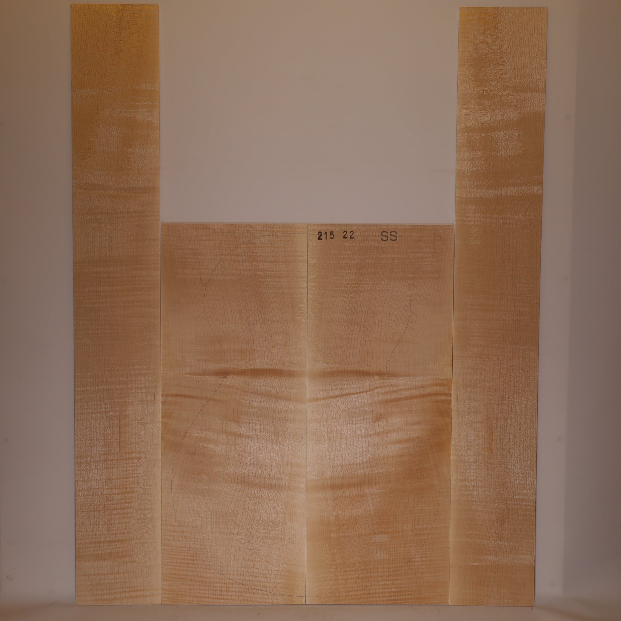 Ahorn Set (Boden/Zargen) für Steelstring Gitarre A (Nr. 2016)