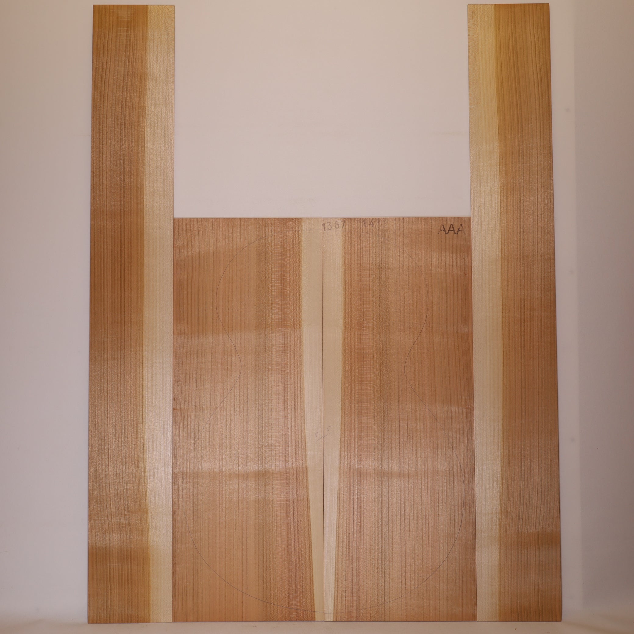 Kirschbaum Set (Boden/Zargen) für Steelstring Gitarre AAA (Nr. 2045)