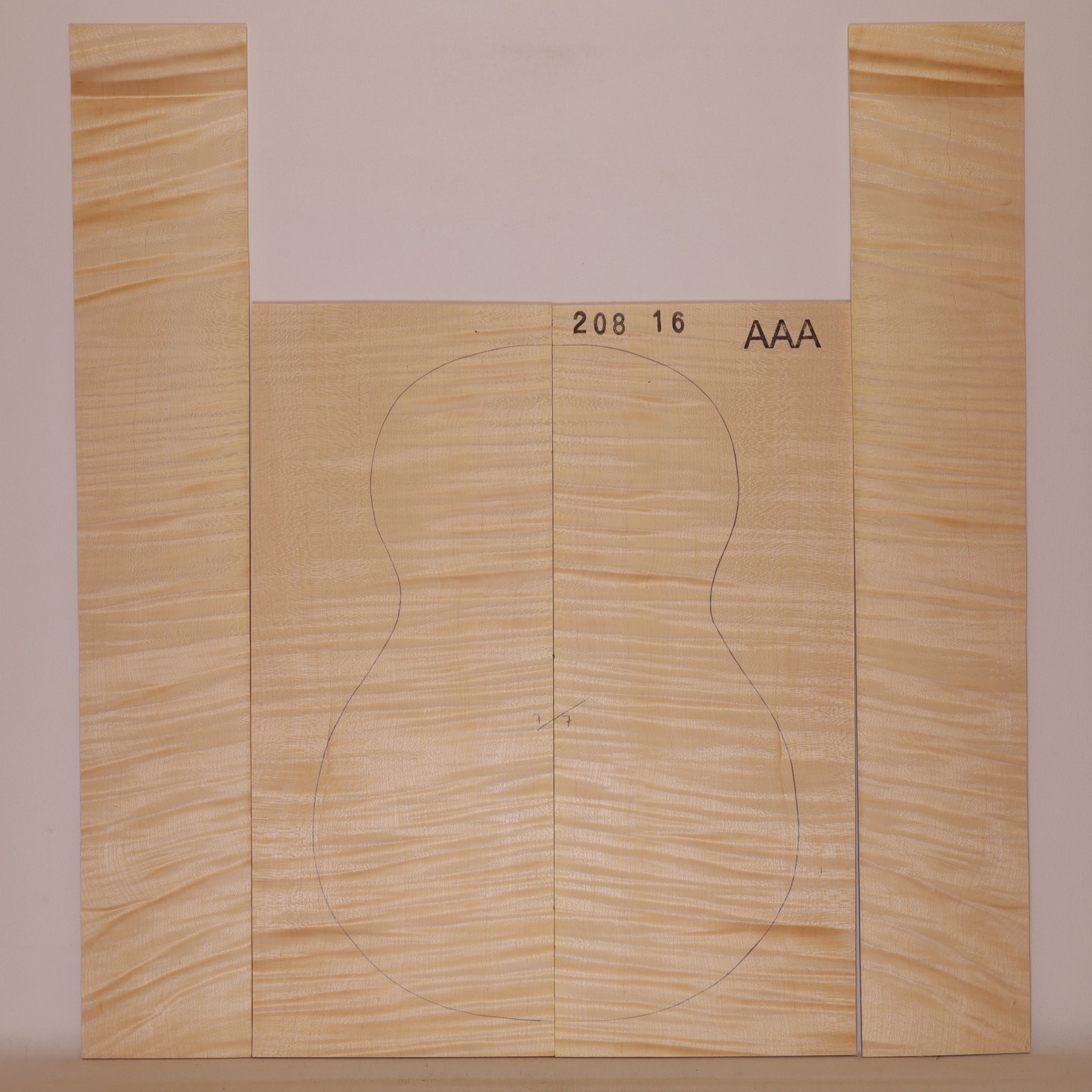 Maple Set (Back/Sides) for Ukulele AAA (no. 672)