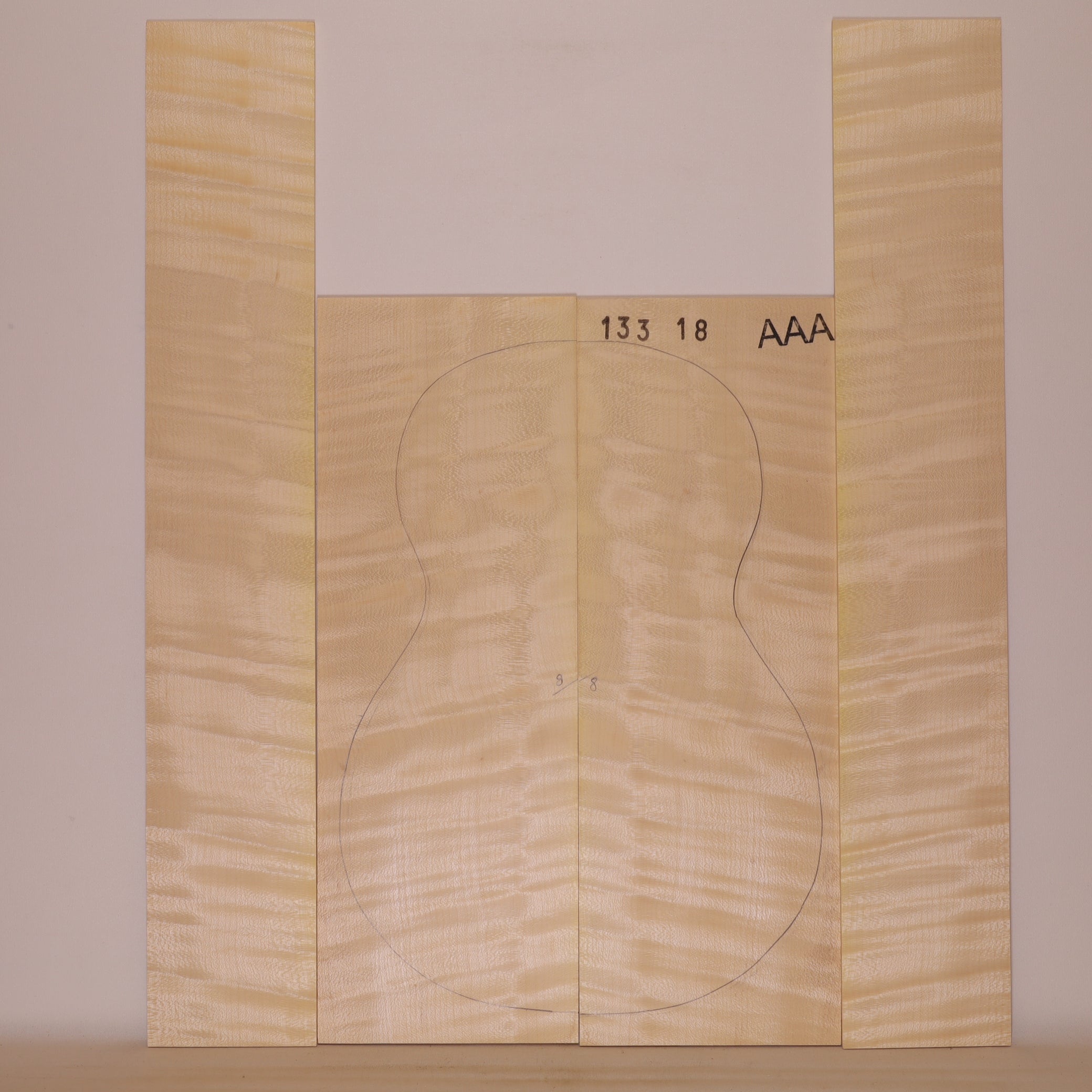 Maple Set (Back/Sides) for Ukulele AAA (no. 674)