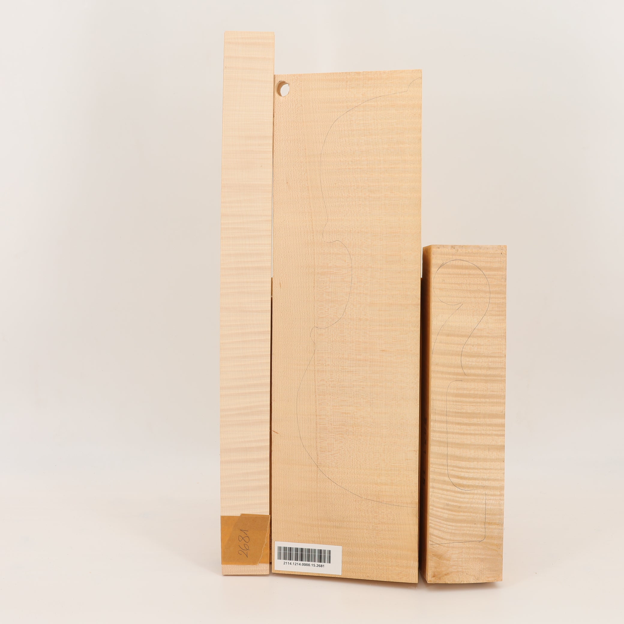 Maple Set (Back/Neck/Sides) for Viola A (no. 2681)