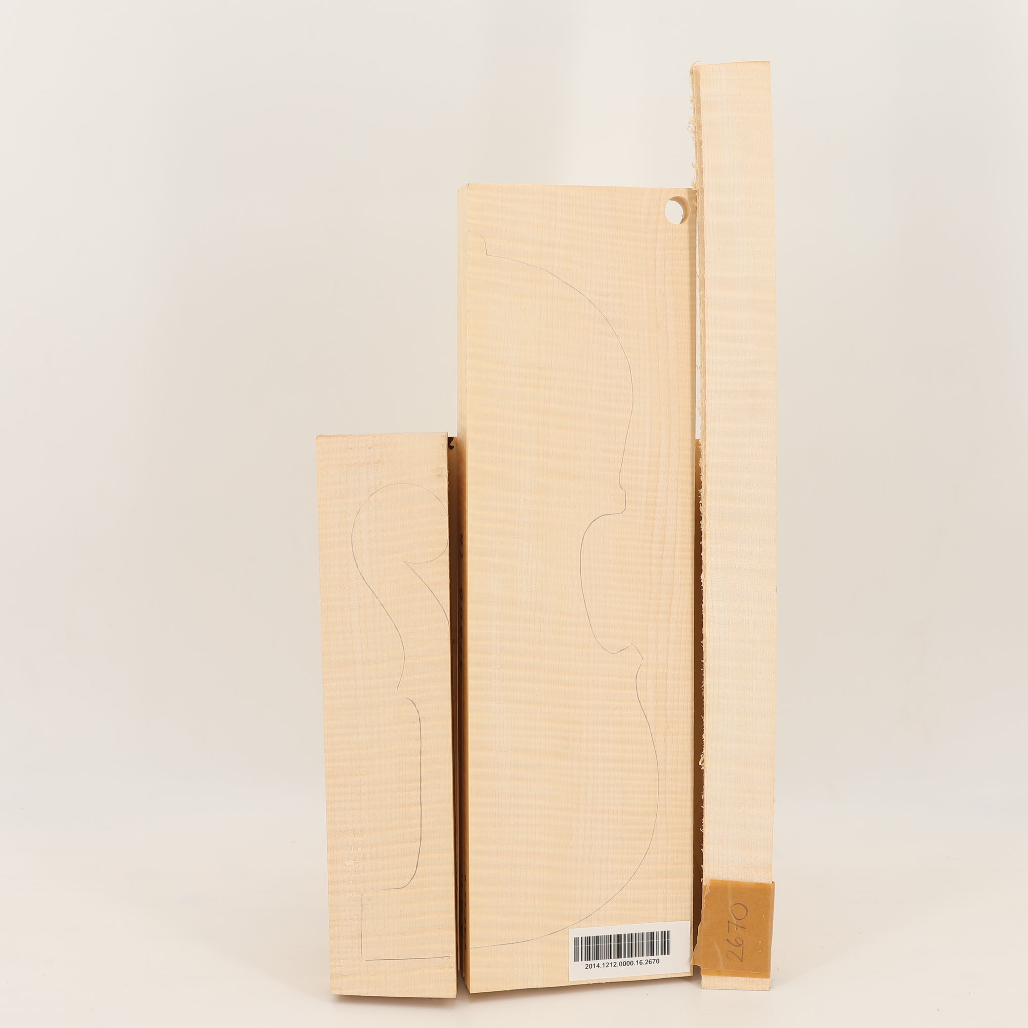 Maple Set (Back/Neck/Sides) for Violin AAA (no. 2670)