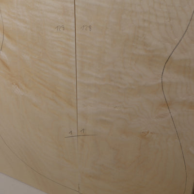 Ahorn Drop Top 2-teilig für E-Gitarre AA (Nr. 1599)