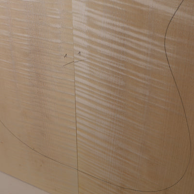 Ahorn Drop Top 2-teilig für E-Gitarre AA (Nr. 1603)