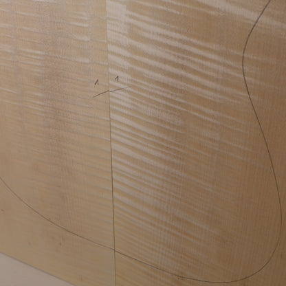 Maple Drop Top 2-piece for Electric Guitar AA (no. 1603)